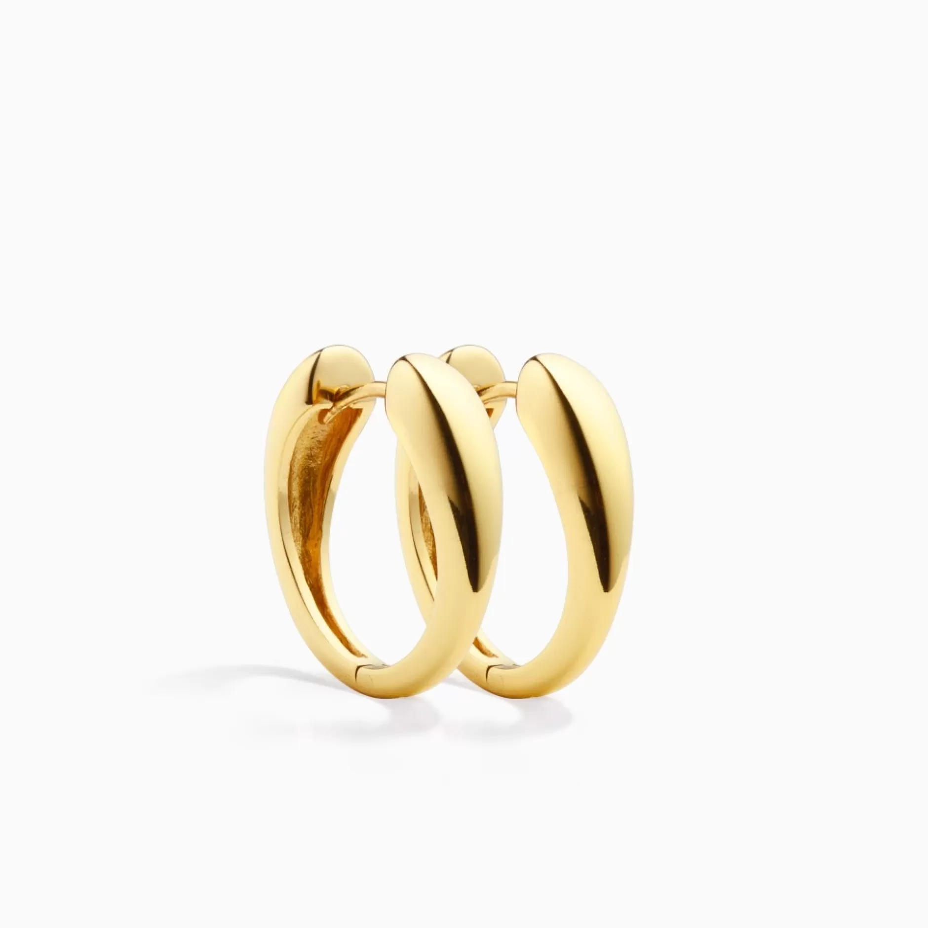 Eline Rosina Oorbellen^Allure Hoops Gold Plated Sterling Zilver