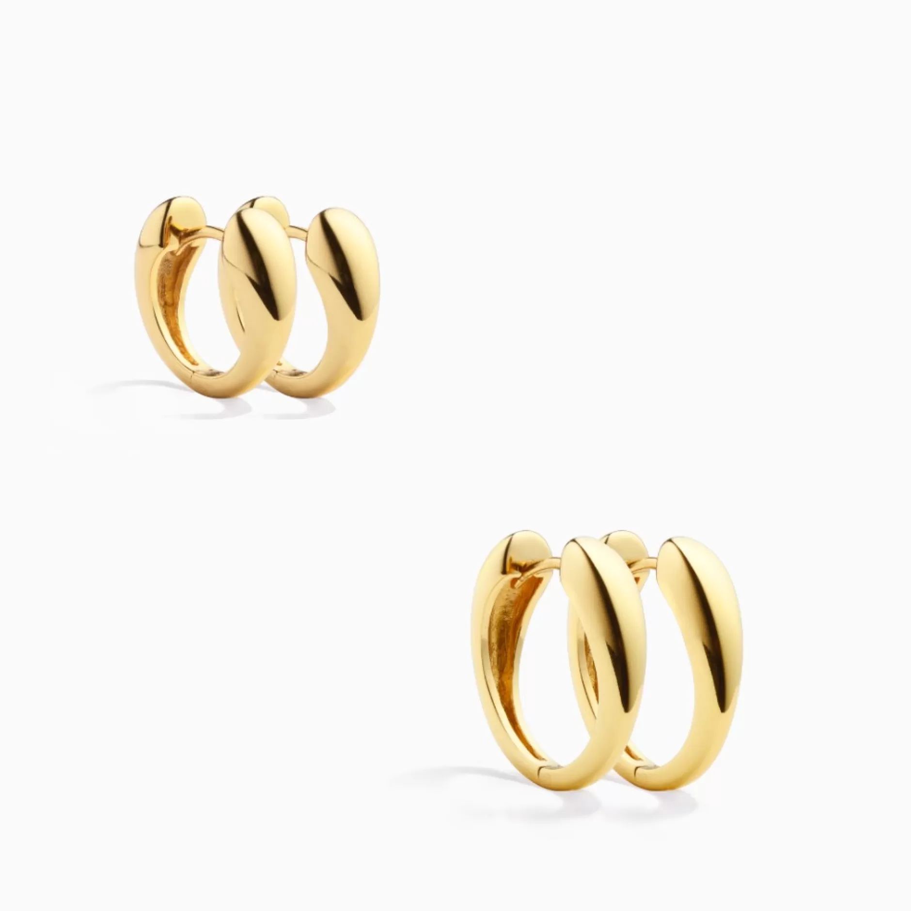 Eline Rosina Oorbellen^Allure Set Gold Plated Sterling Zilver