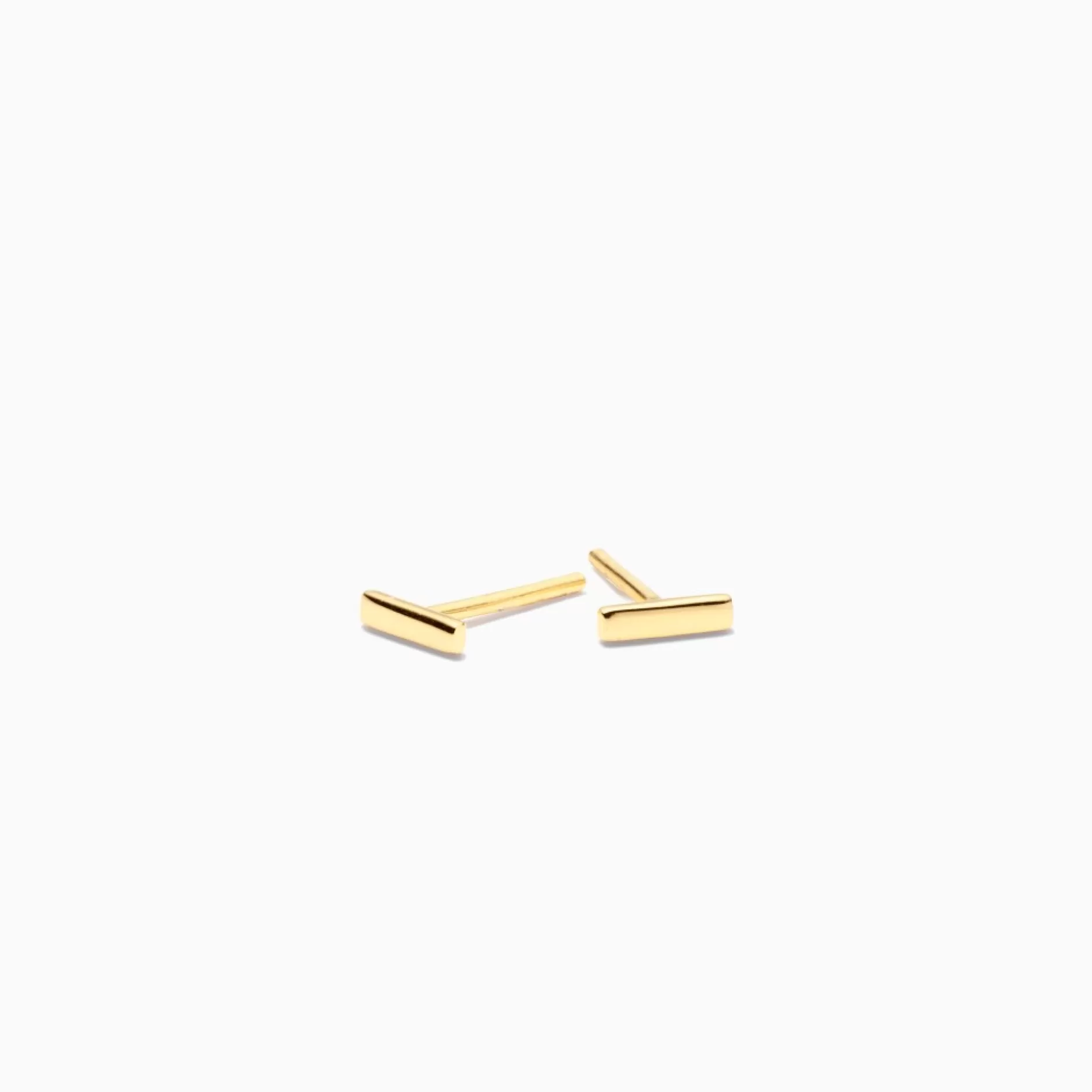 Eline Rosina Oorbellen^Bar Studs Gold Plated Sterling Zilver