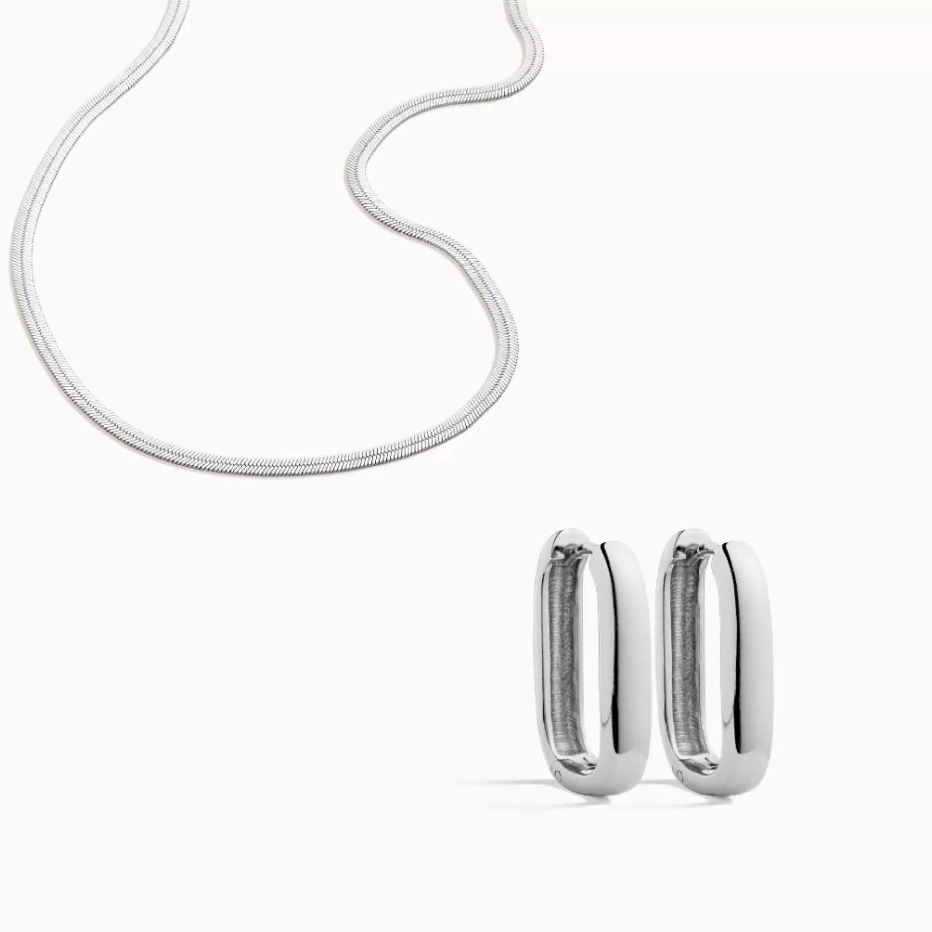 Eline Rosina Oorbellen^Bold Essentials Set Sterling Zilver