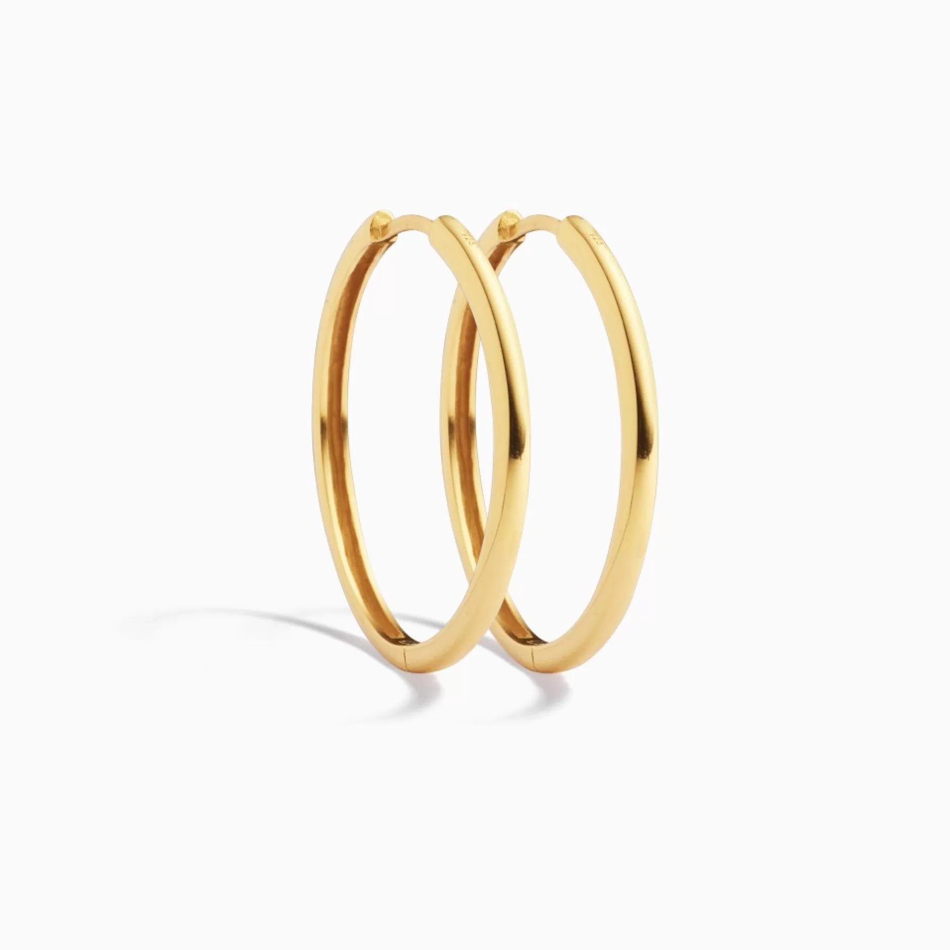 Eline Rosina Oorbellen^Classic Hoops Gold Plated Sterling Zilver