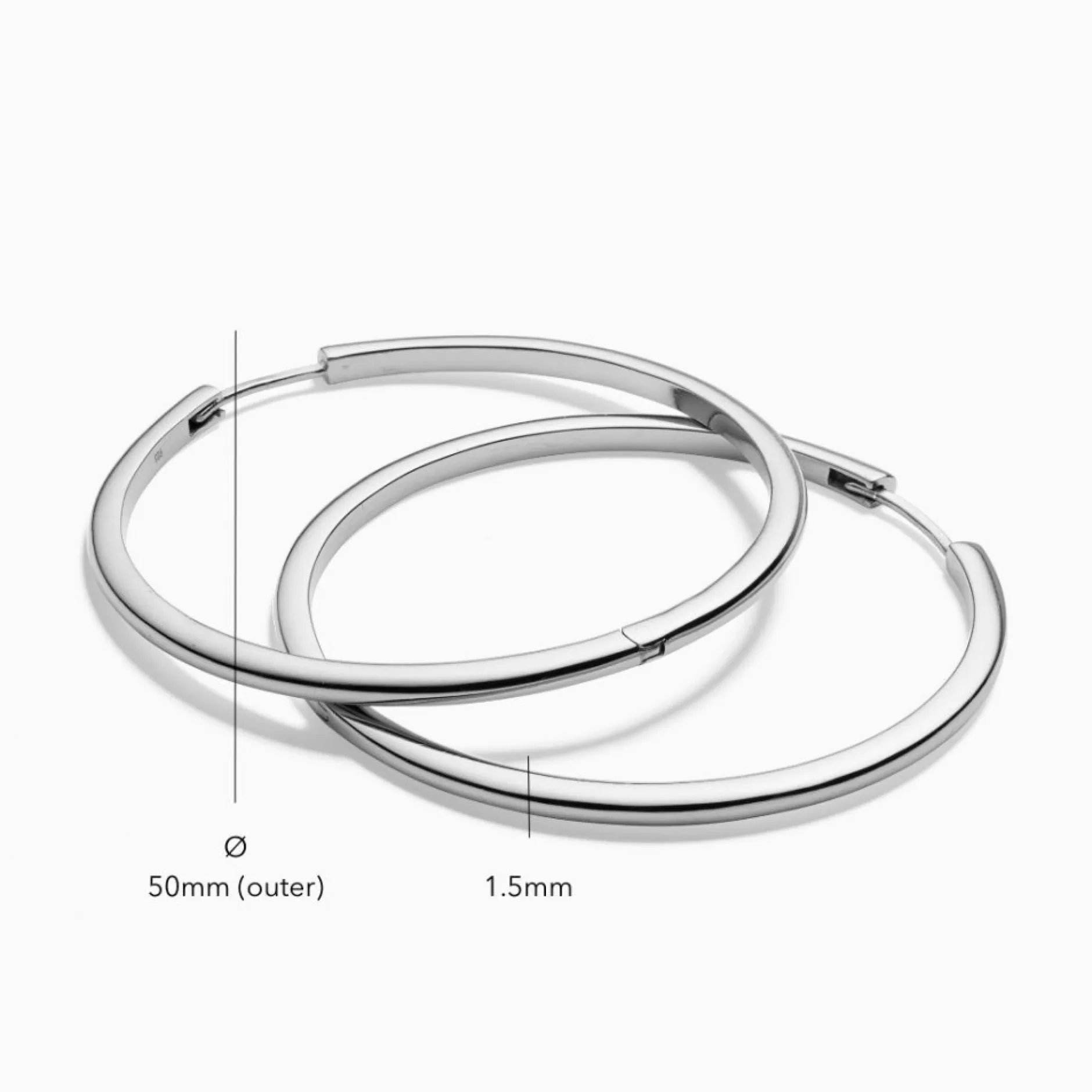 Eline Rosina Oorbellen^Classic Maxi Hoops Sterling Zilver