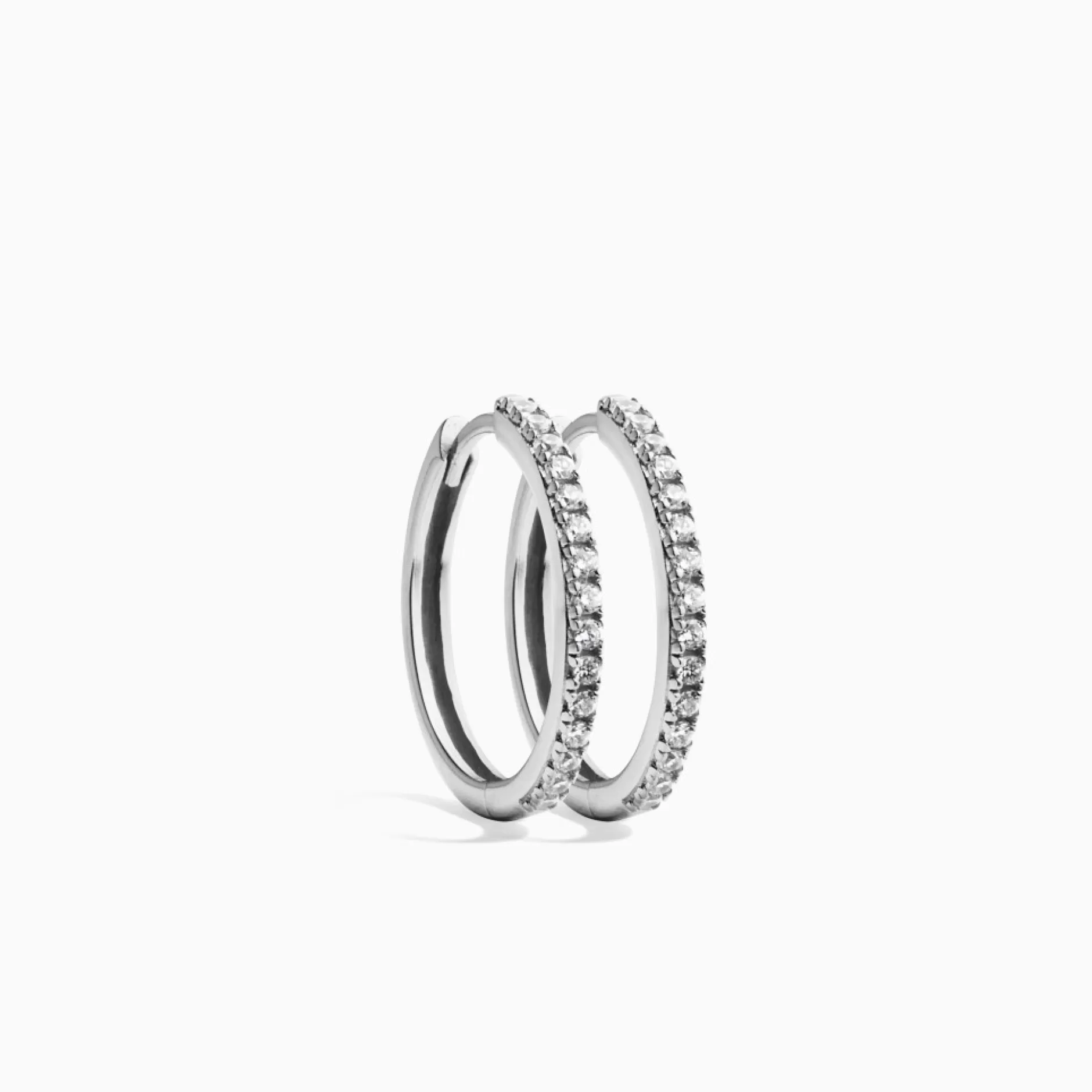 Eline Rosina Oorbellen^Classic Zirconia Hoops (20Mm) Sterling Zilver