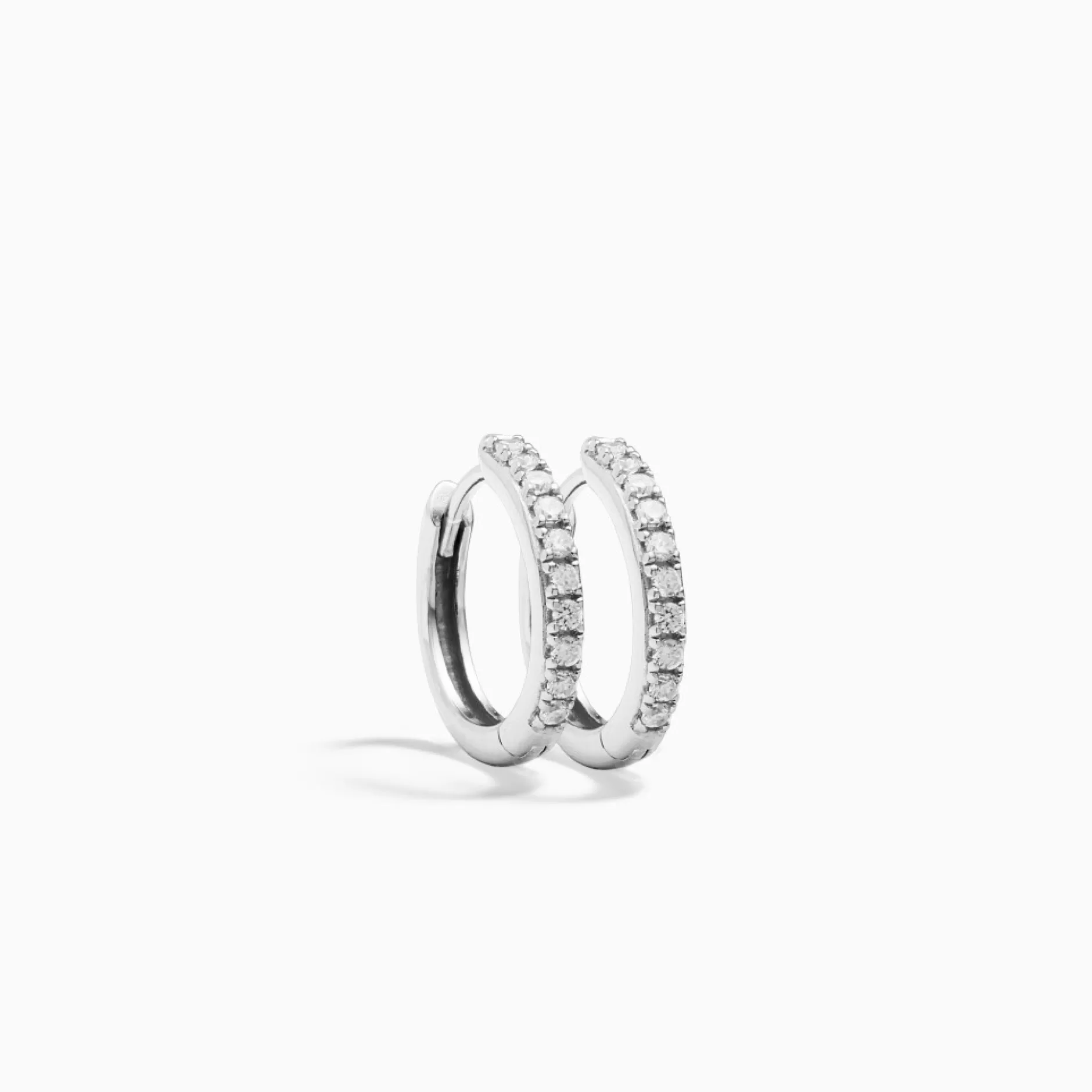 Eline Rosina Oorbellen^Classic Zirconia Huggies (15Mm) Sterling Zilver