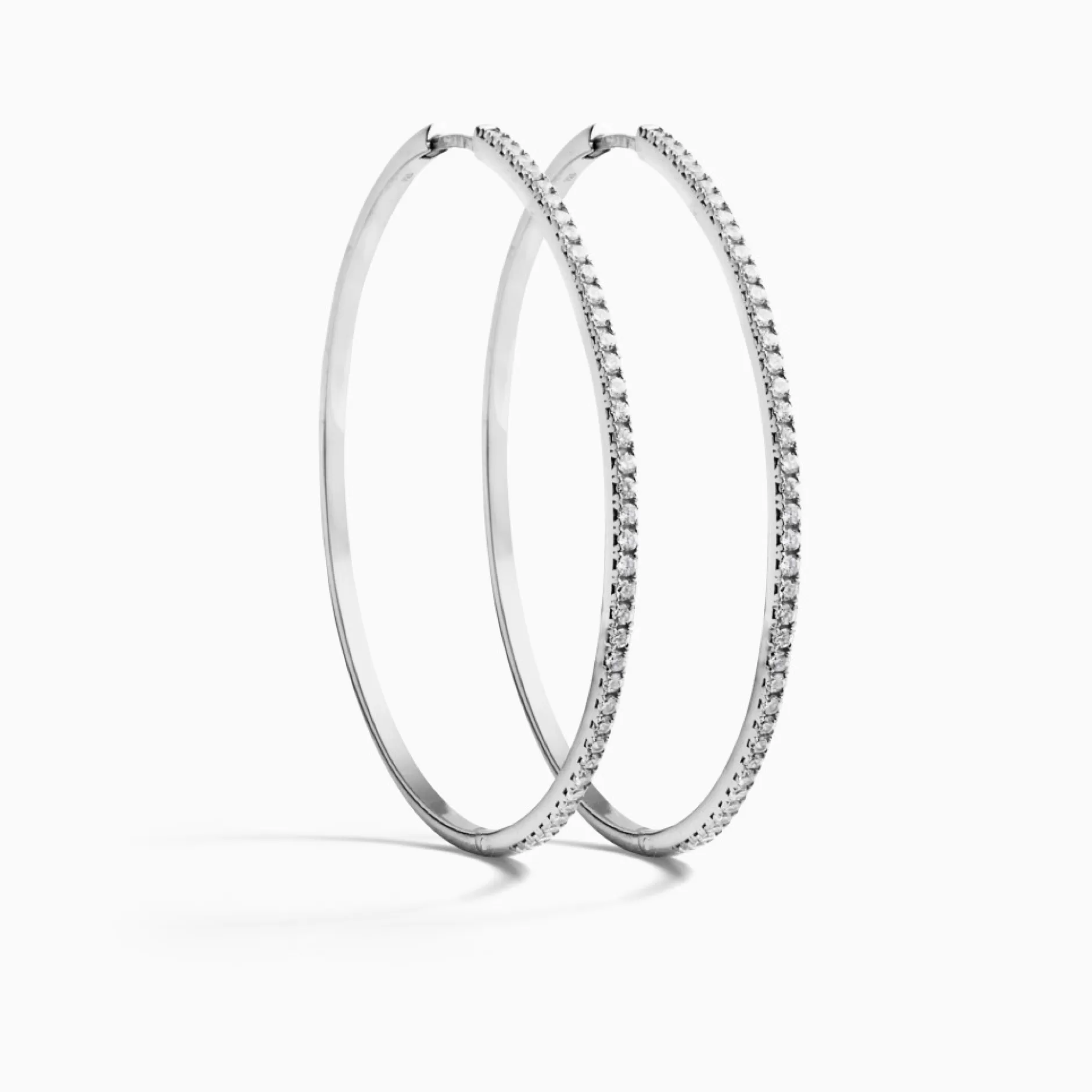 Eline Rosina Oorbellen^Classic Zirconia Maxi Hoops Sterling Zilver