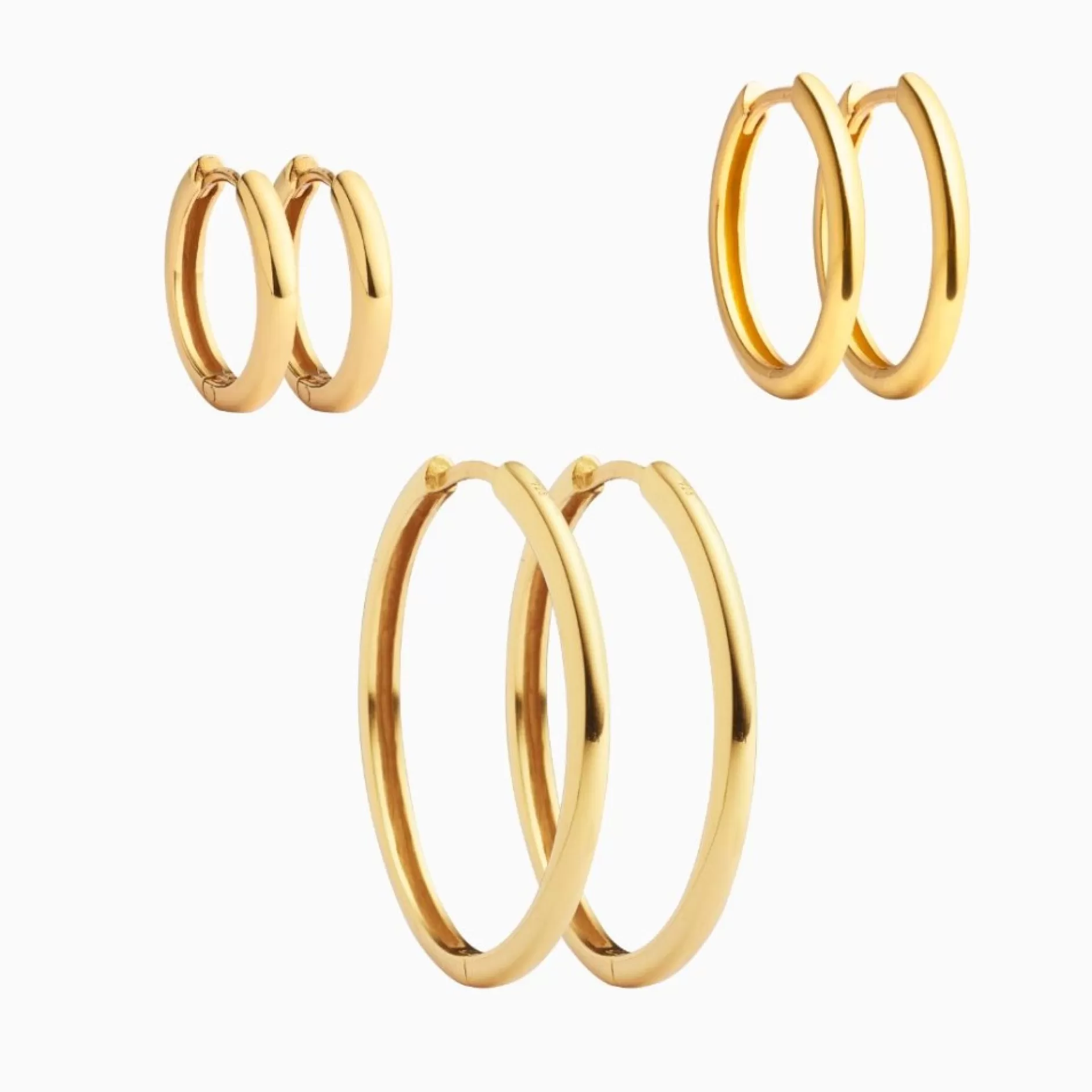 Eline Rosina Oorbellen^Classics Set Gold Plated Sterling Zilver