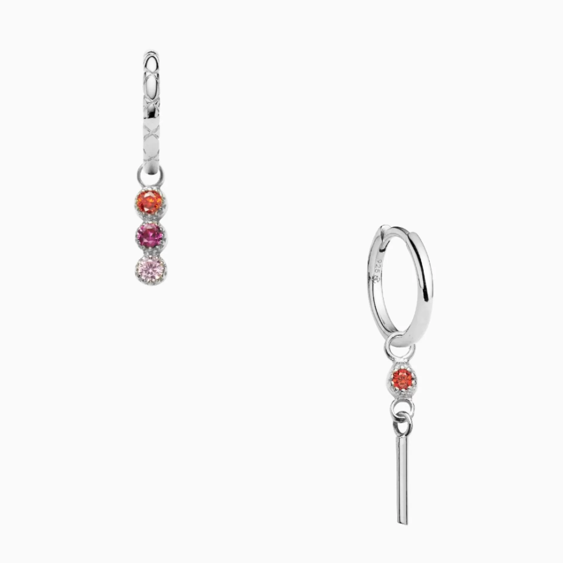 Eline Rosina Oorbellen^Cotton Candy Set Sterling Silver