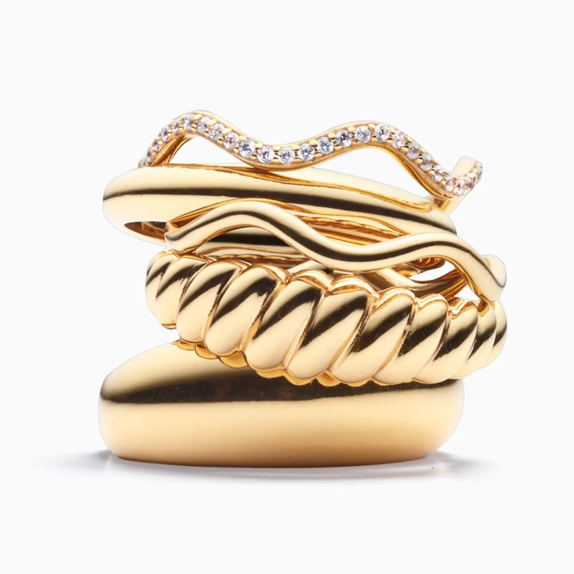 Eline Rosina Ringen^Croissant Ring Gold Vermeil