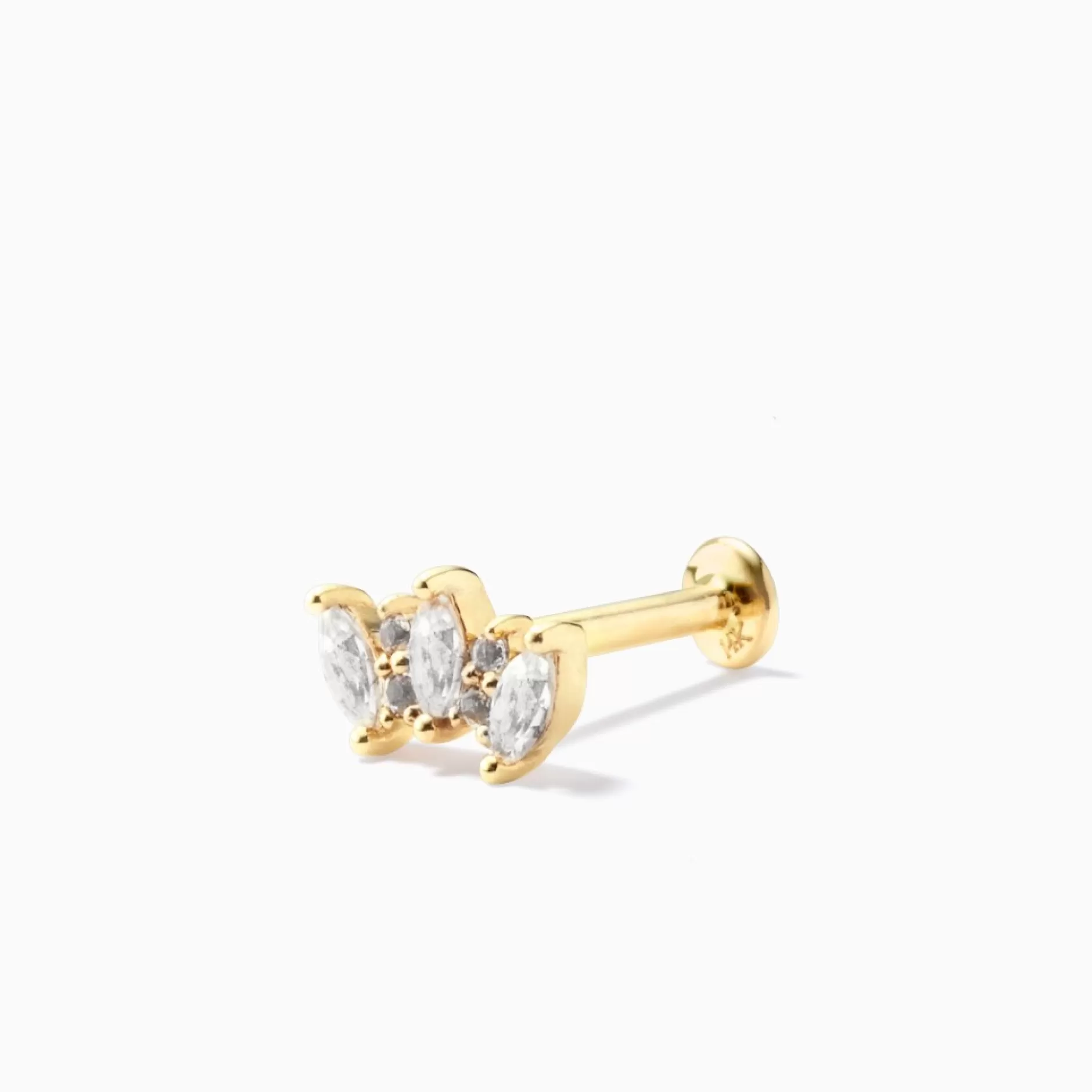 Eline Rosina Oorbellen^Crown Piercing 14K Yellow Gold