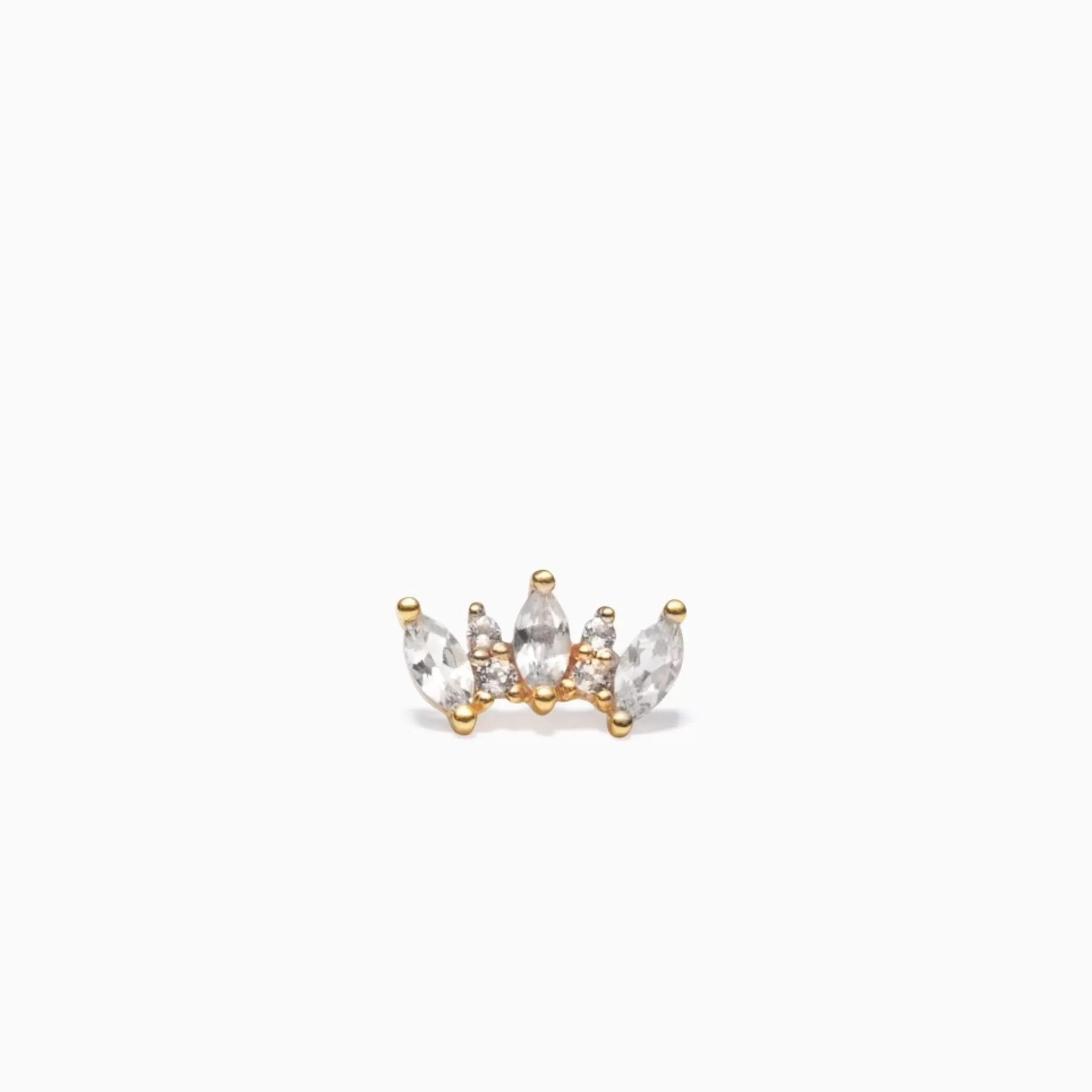 Eline Rosina Oorbellen^Crown Piercing 14K Yellow Gold