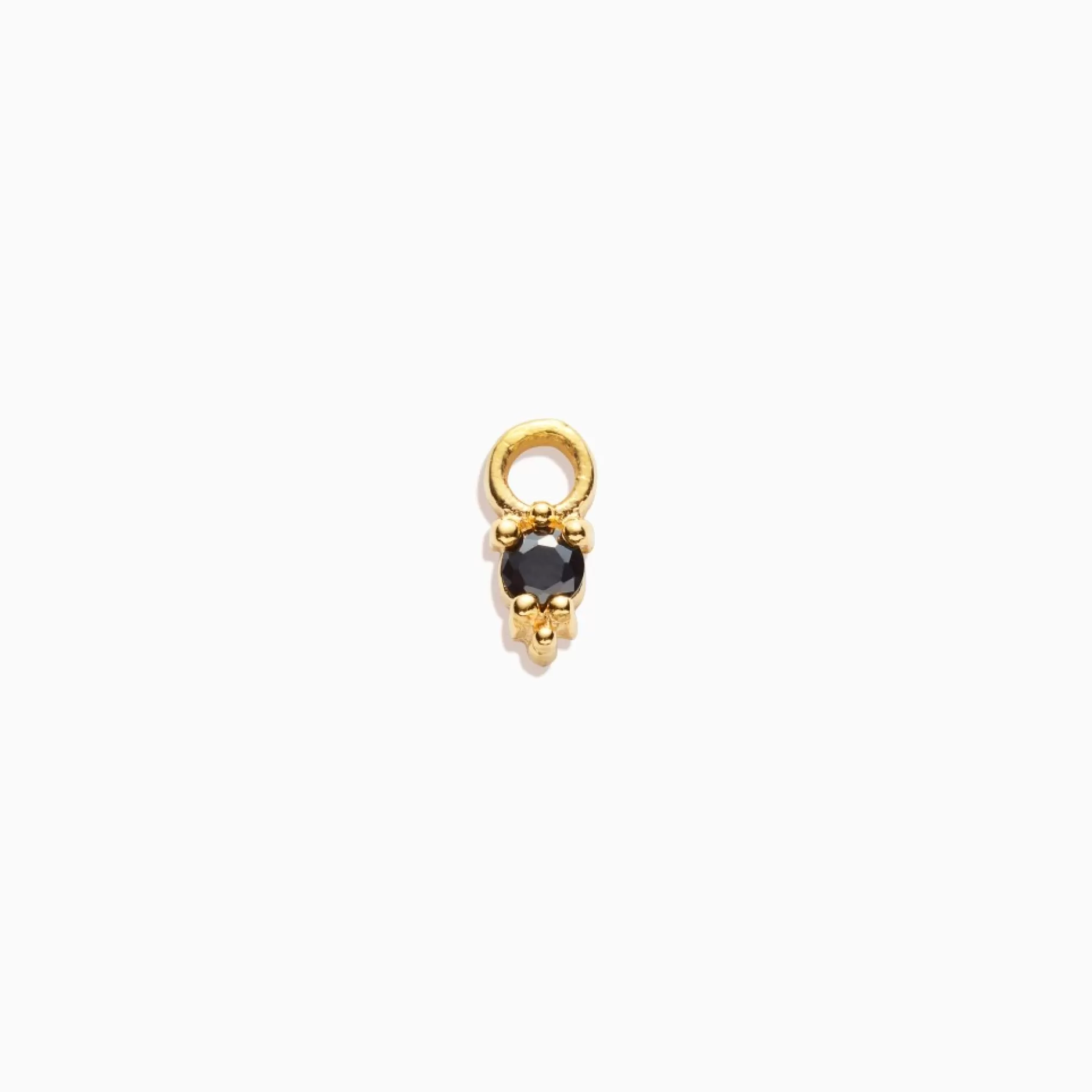 Eline Rosina Oorbellen^Dainty Black Dangle Gold Plated Sterling Zilver