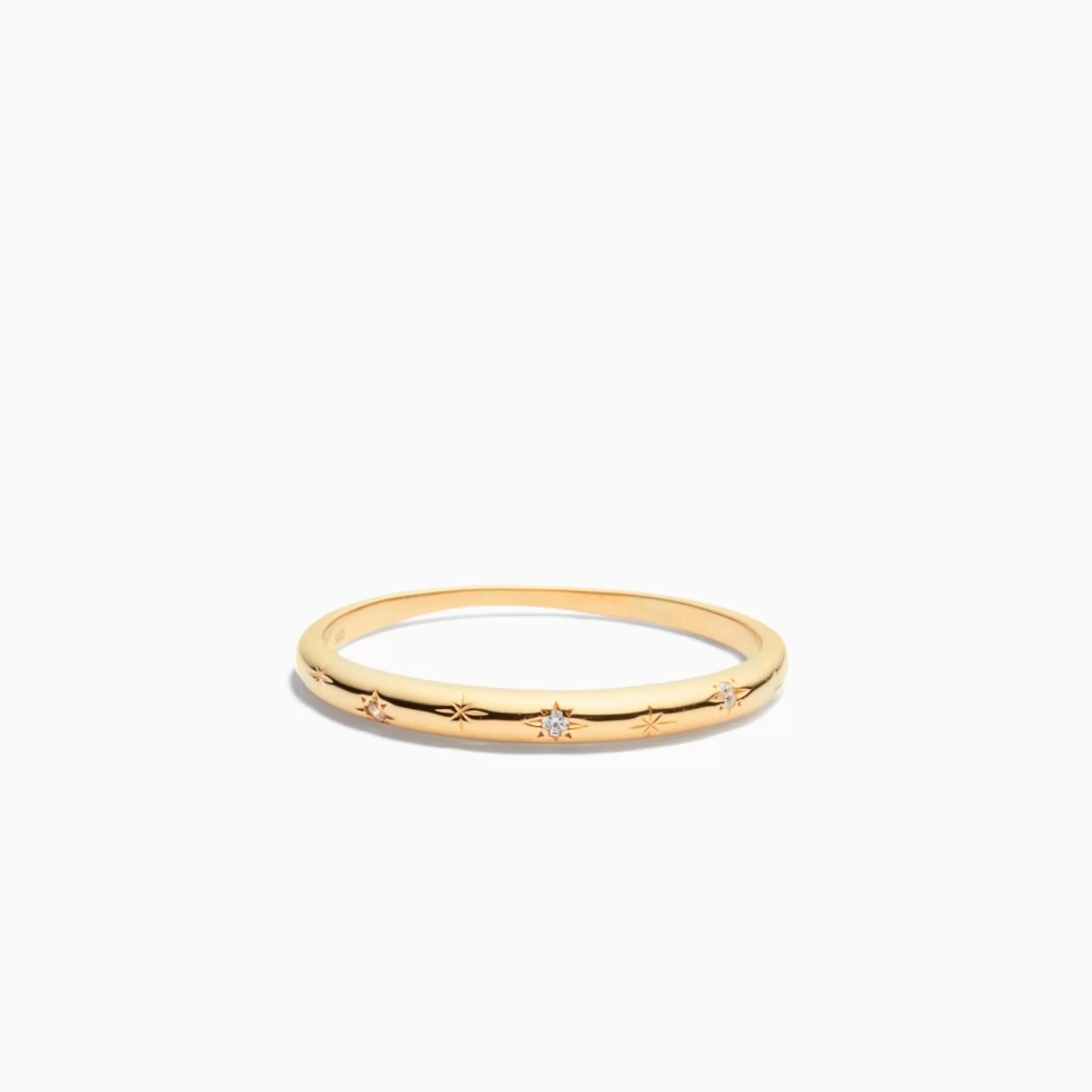 Eline Rosina Ringen^Diamond Slim Dome Ring 14K Yellow Gold