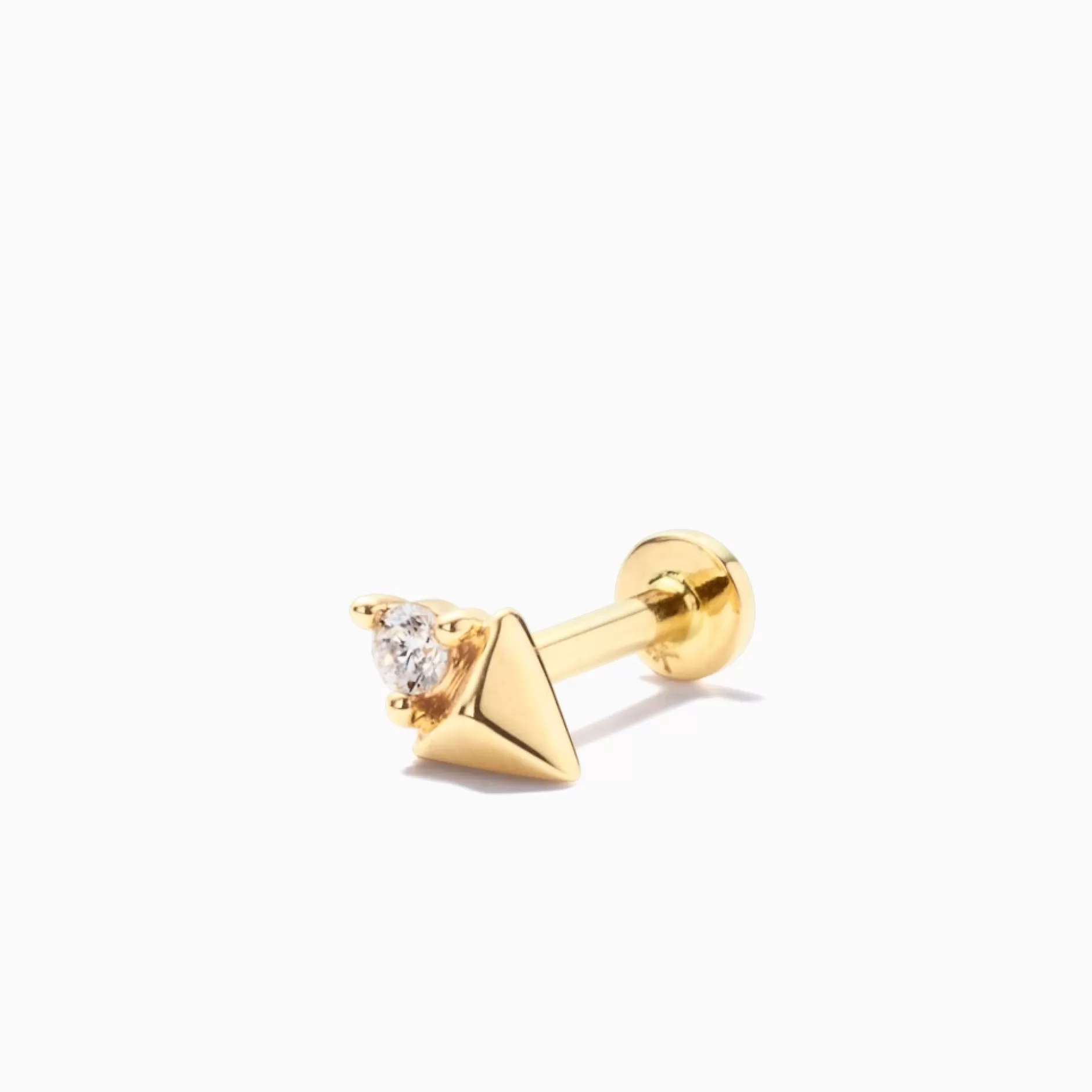 Eline Rosina Oorbellen^Diamond Spike Piercing 14K Yellow Gold