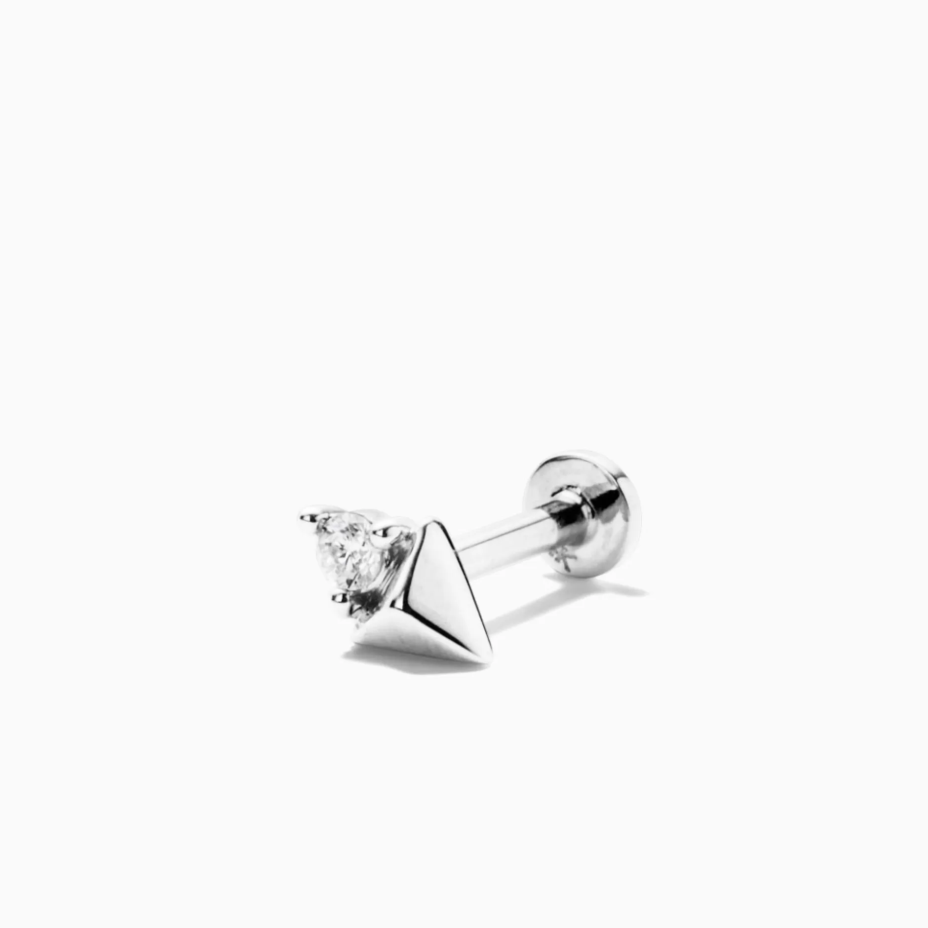 Eline Rosina Oorbellen^Diamond Spike Piercing 14K White Gold