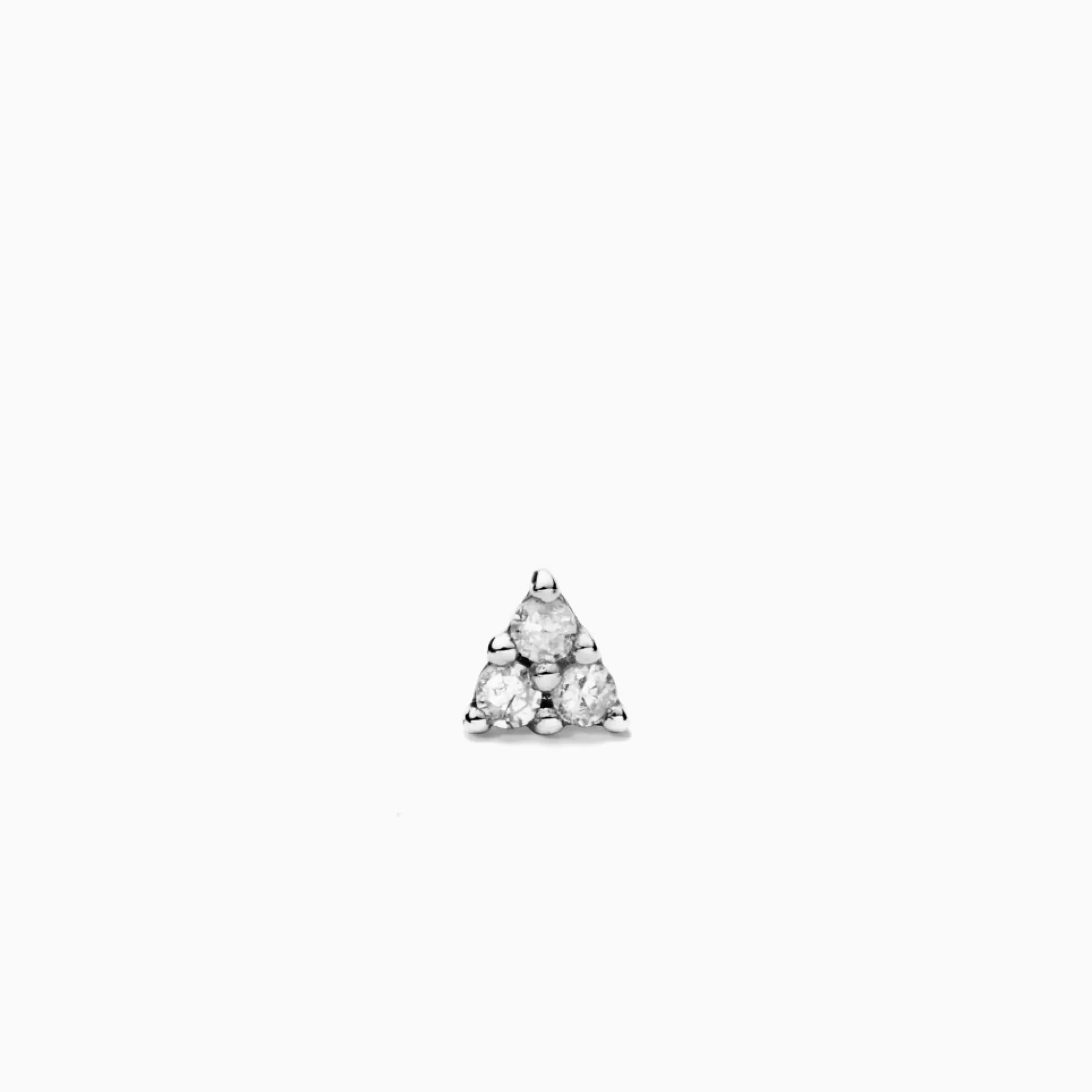 Eline Rosina Oorbellen^Diamond Triangle Piercing 14K White Gold