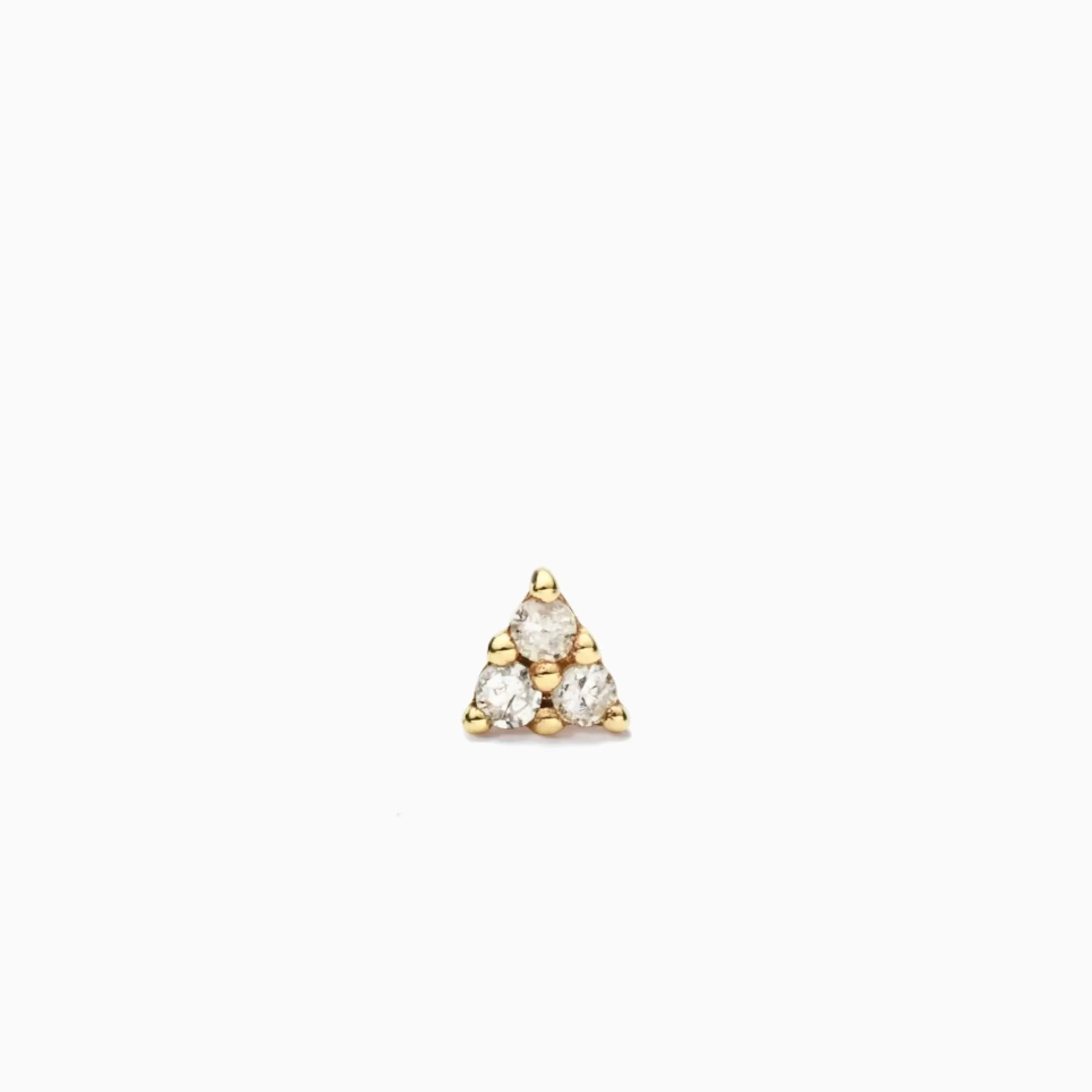 Eline Rosina Oorbellen^Diamond Triangle Piercing 14K Yellow Gold