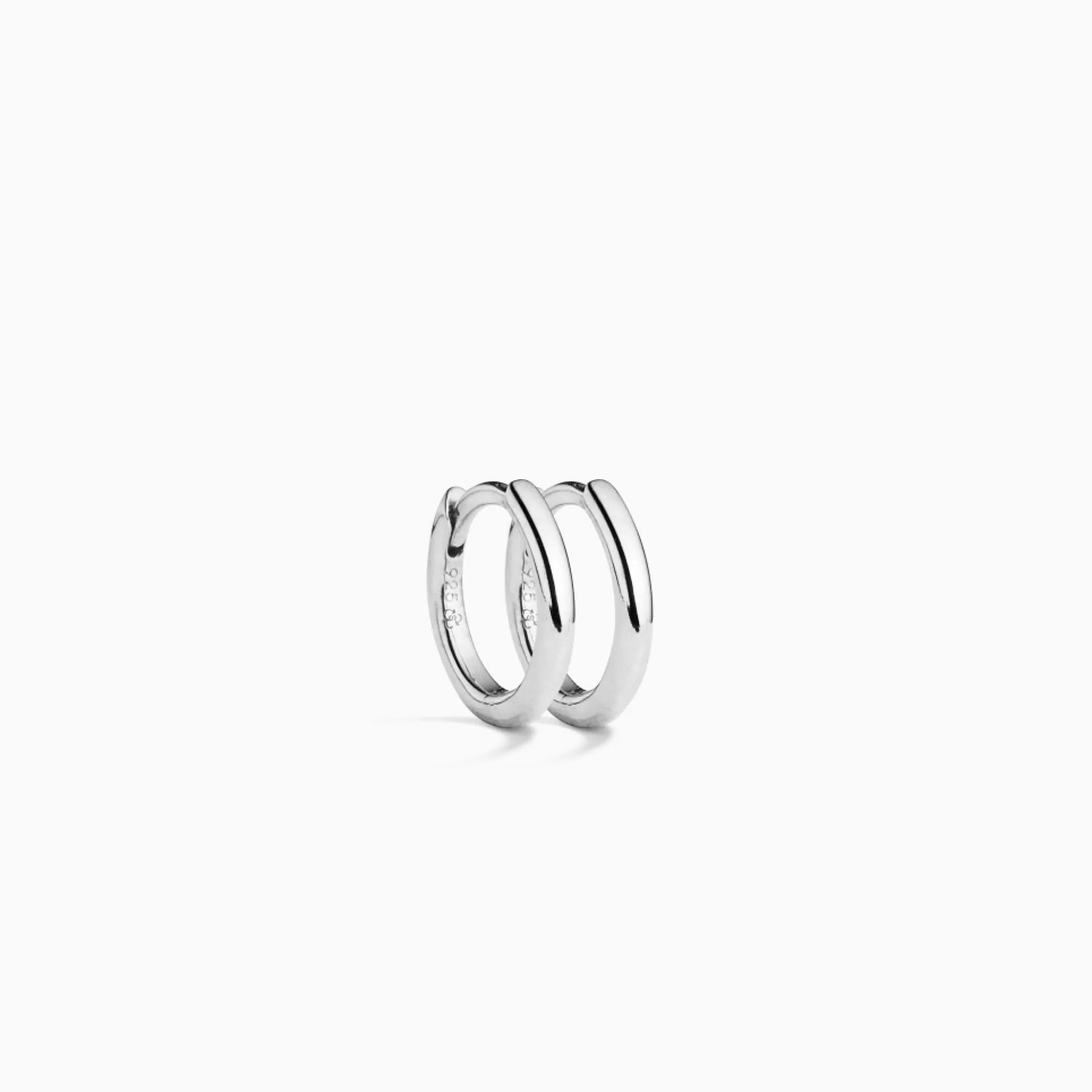 Eline Rosina Oorbellen^Essential Classic Huggies (S) Sterling Zilver