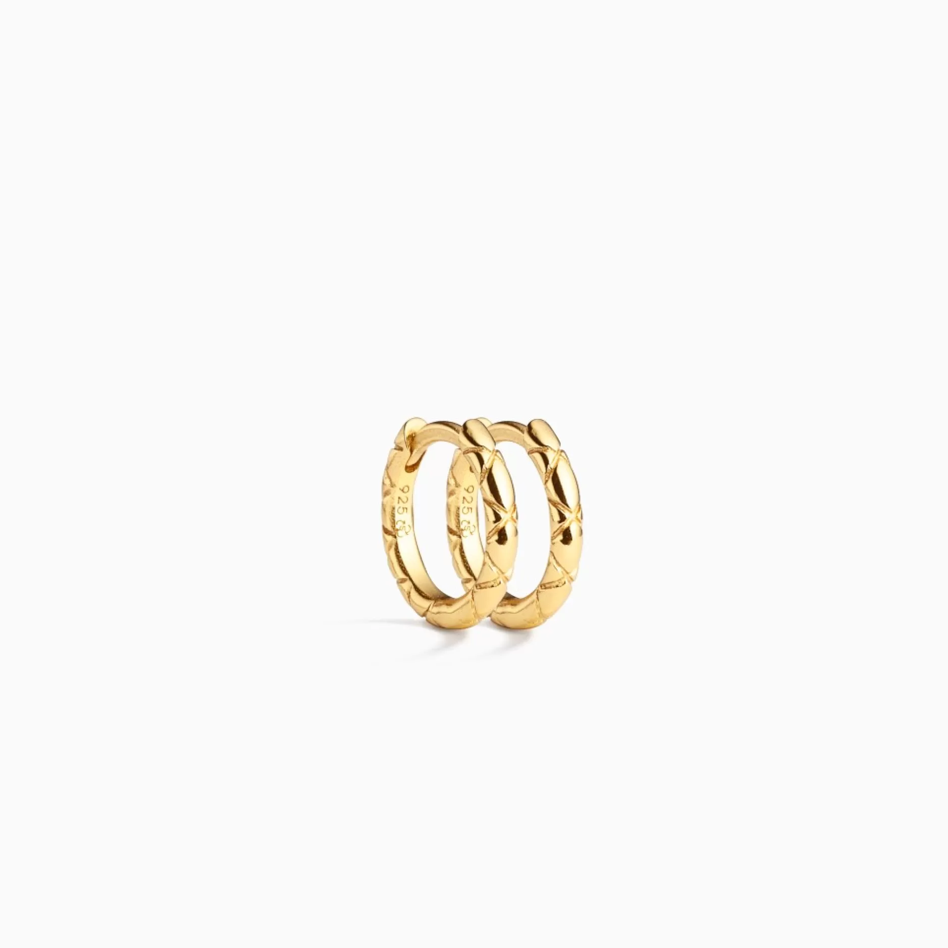 Eline Rosina Oorbellen^Essential Snake Huggies (S) Gold Plated Sterling Zilver