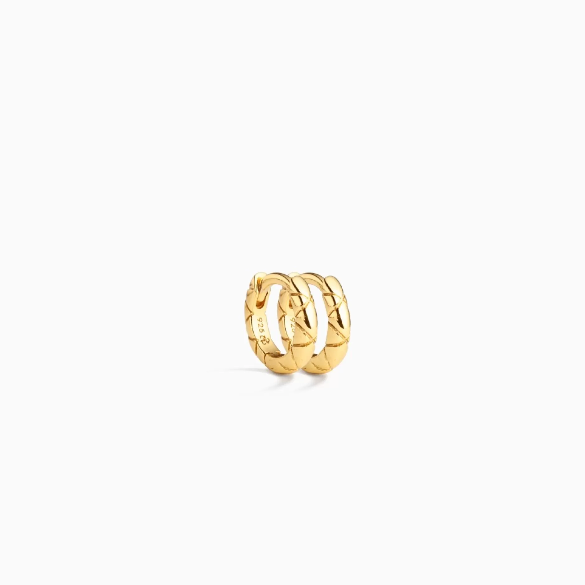 Eline Rosina Oorbellen^Essential Snake Huggies (Xs) Gold Plated Sterling Silver