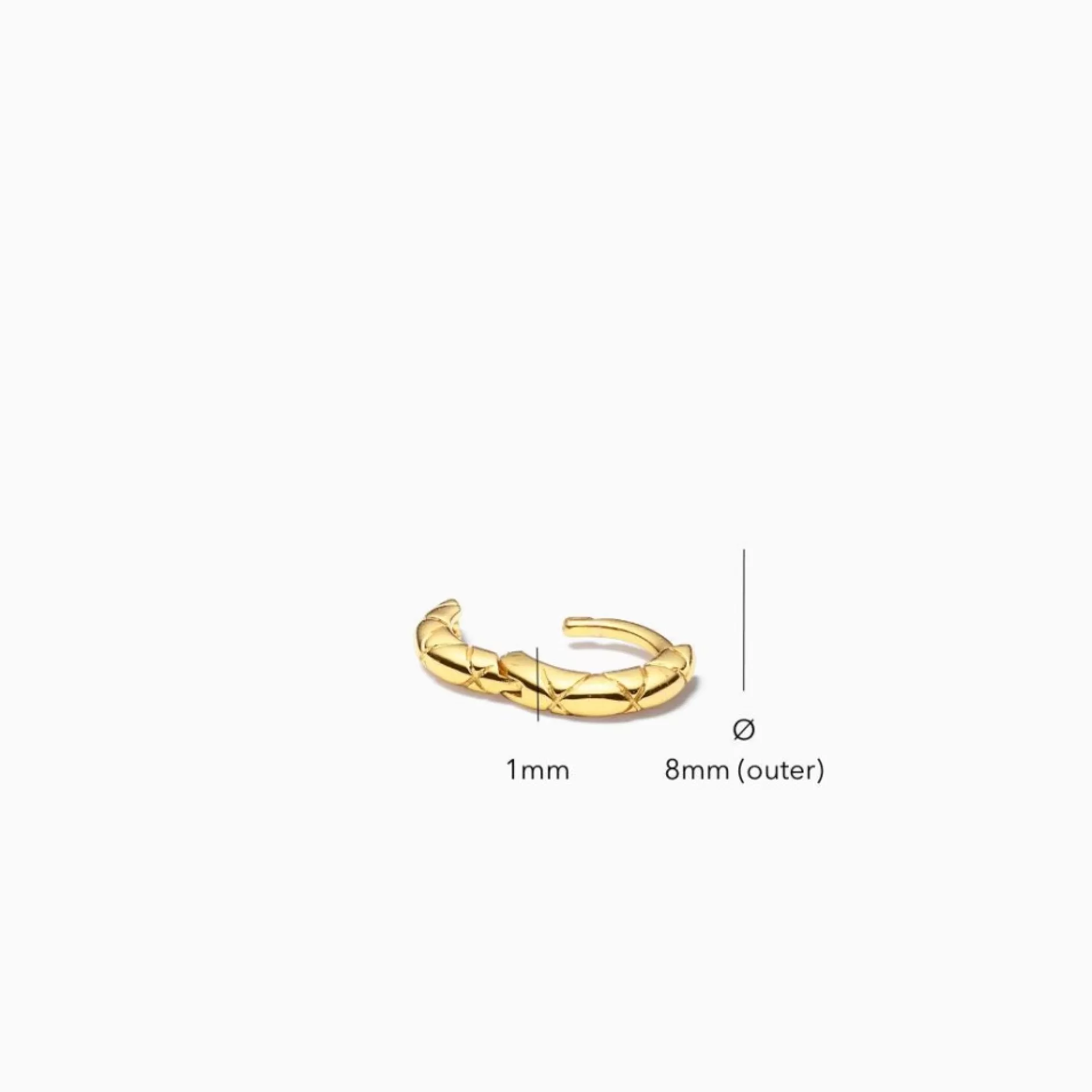 Eline Rosina Oorbellen^Essential Snake Huggies (Xs) Gold Plated Sterling Silver