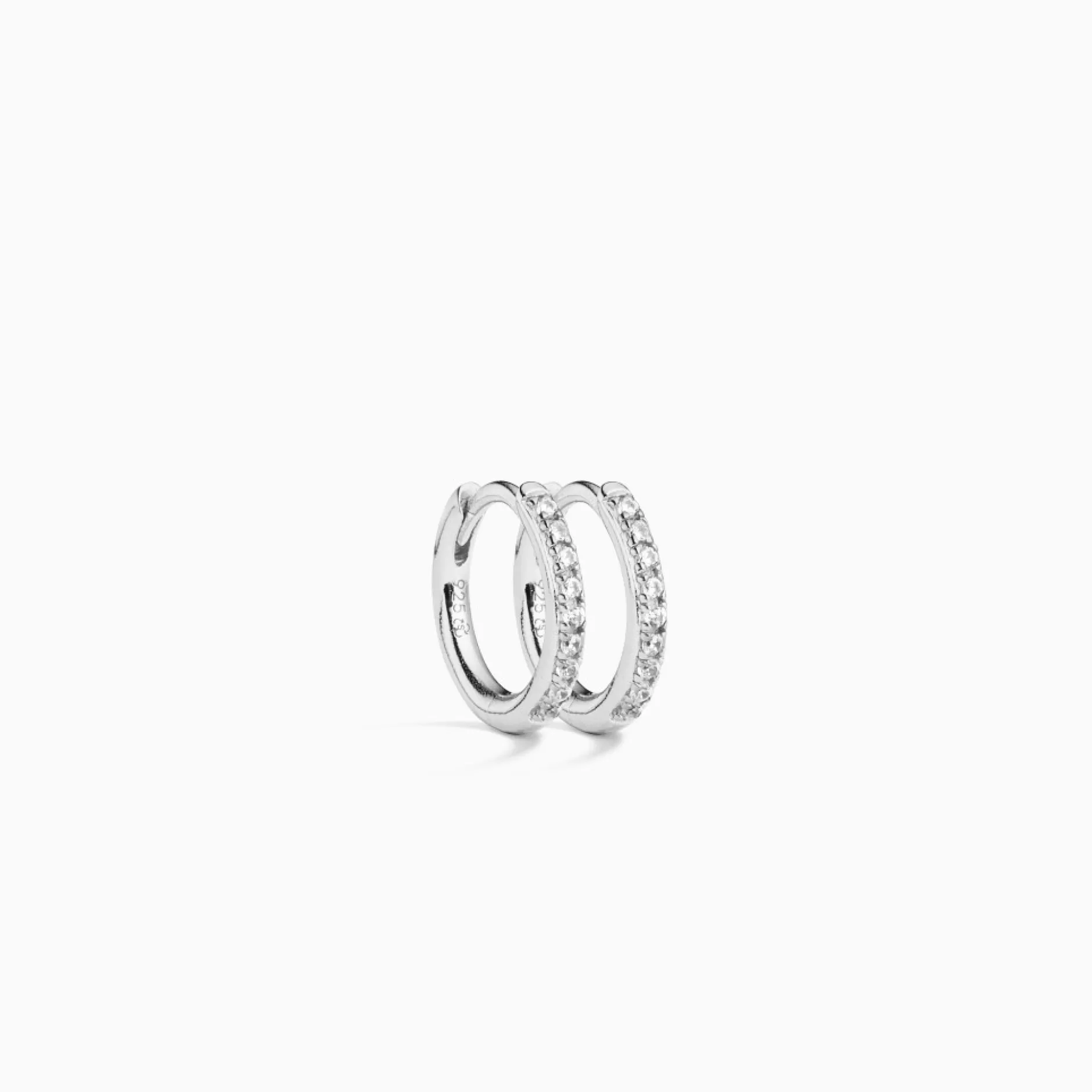 Eline Rosina Oorbellen^Essential Zirconia Huggies (S) Sterling Zilver