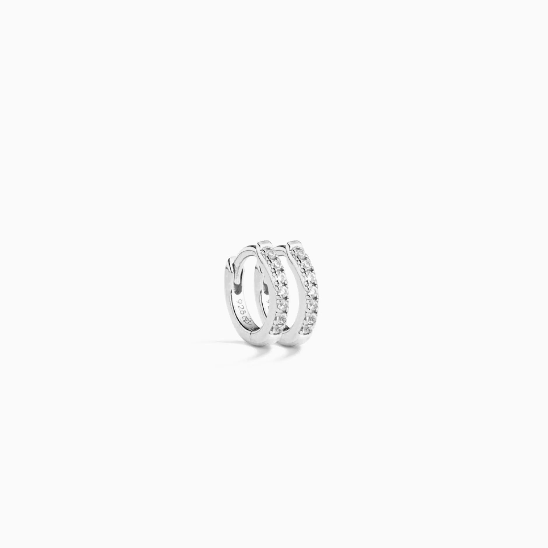 Eline Rosina Oorbellen^Essential Zirconia Huggies (Xs) Sterling Silver