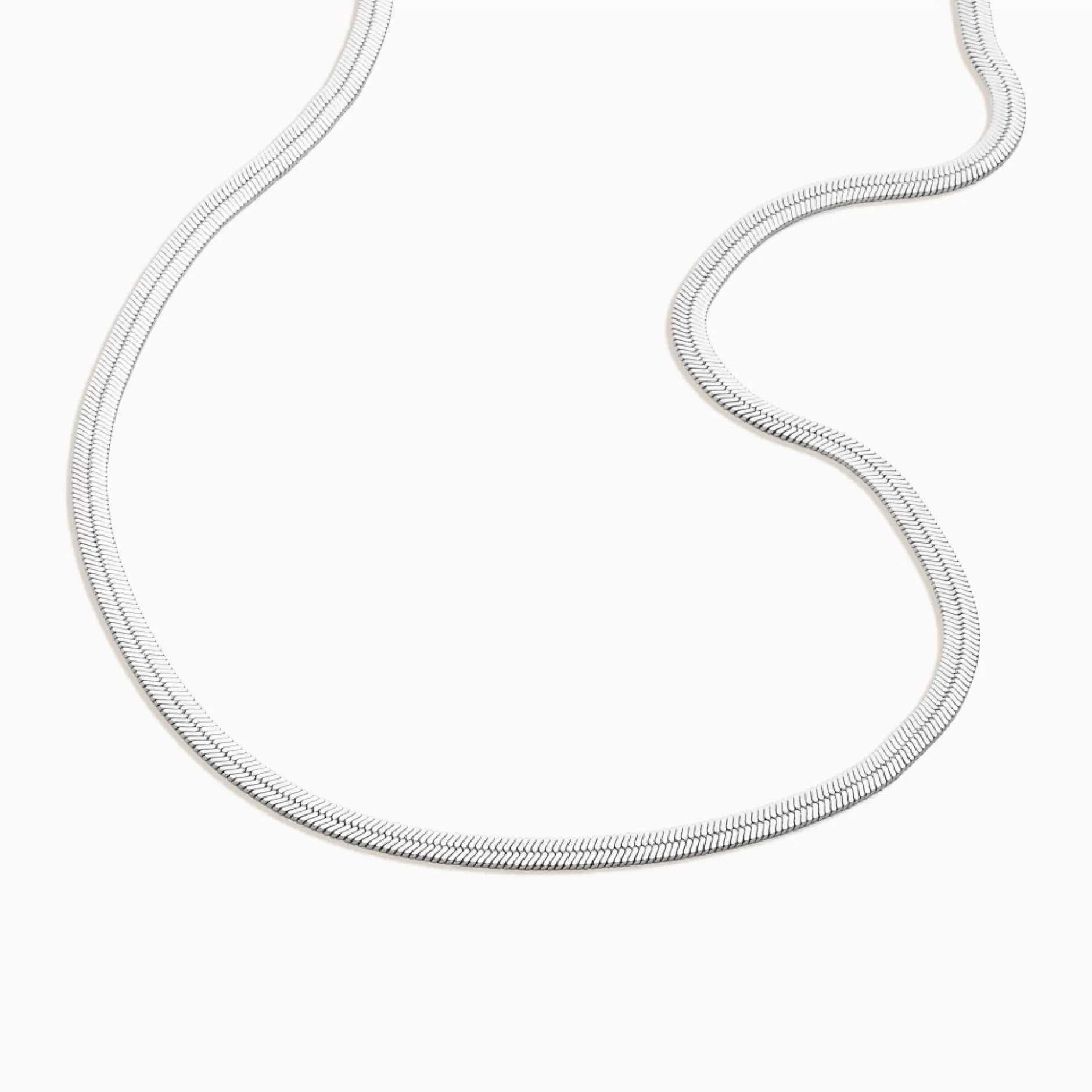 Eline Rosina Kettingen^Flat Snake Ketting Sterling Zilver