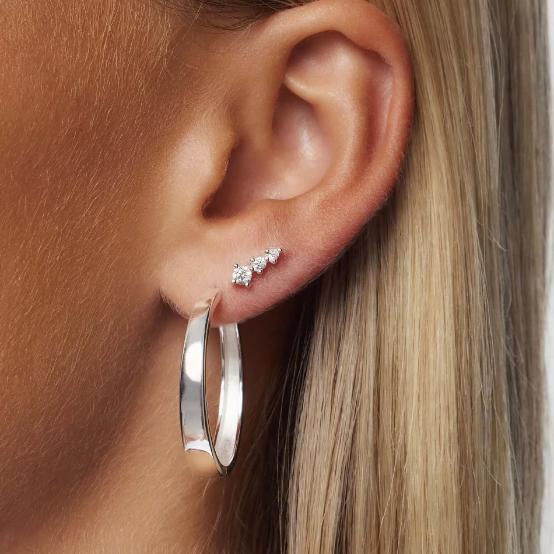 Eline Rosina Oorbellen^Gia Statement Hoops Sterling Silver