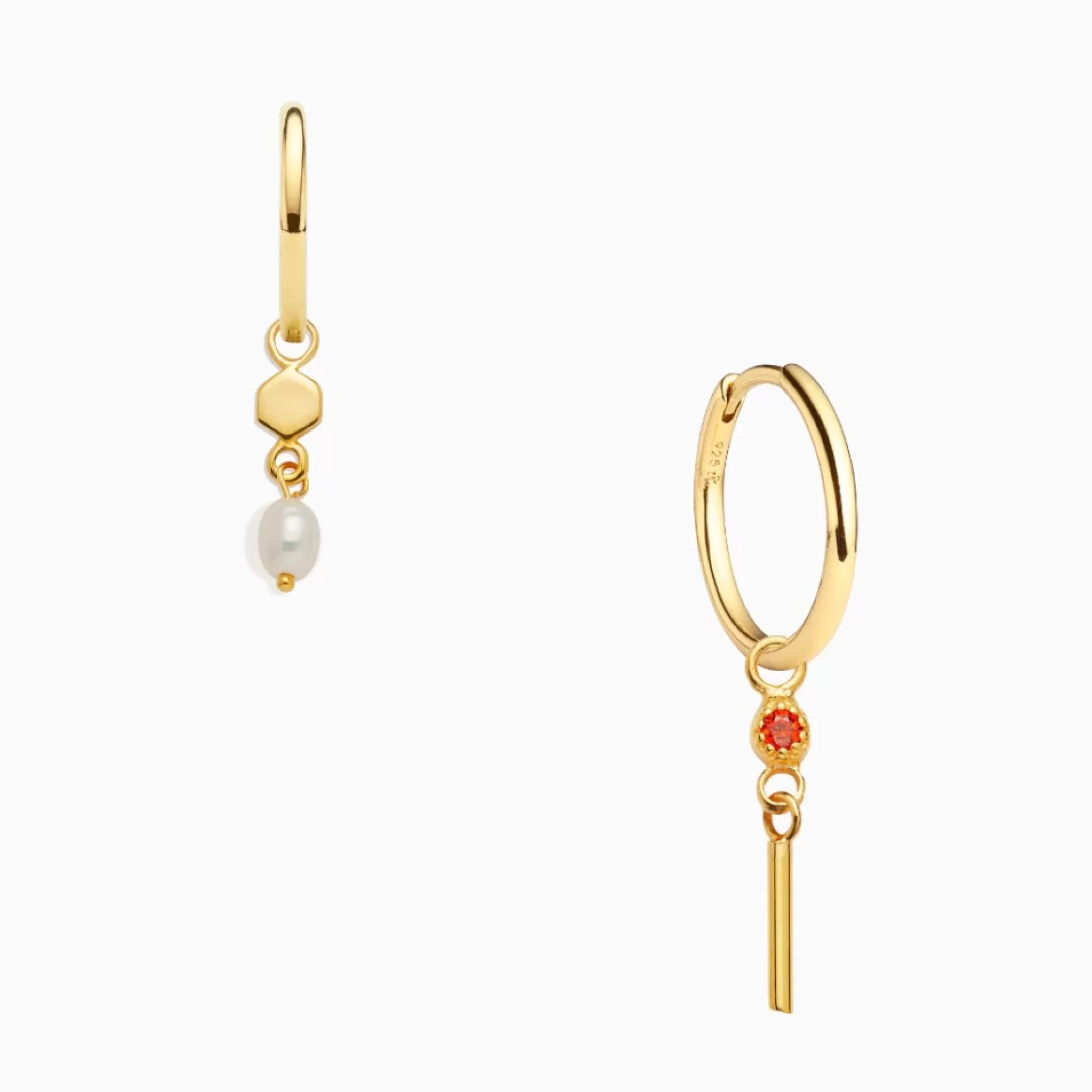 Eline Rosina Oorbellen^Golden Hour Set Gold Plated Sterling Silver