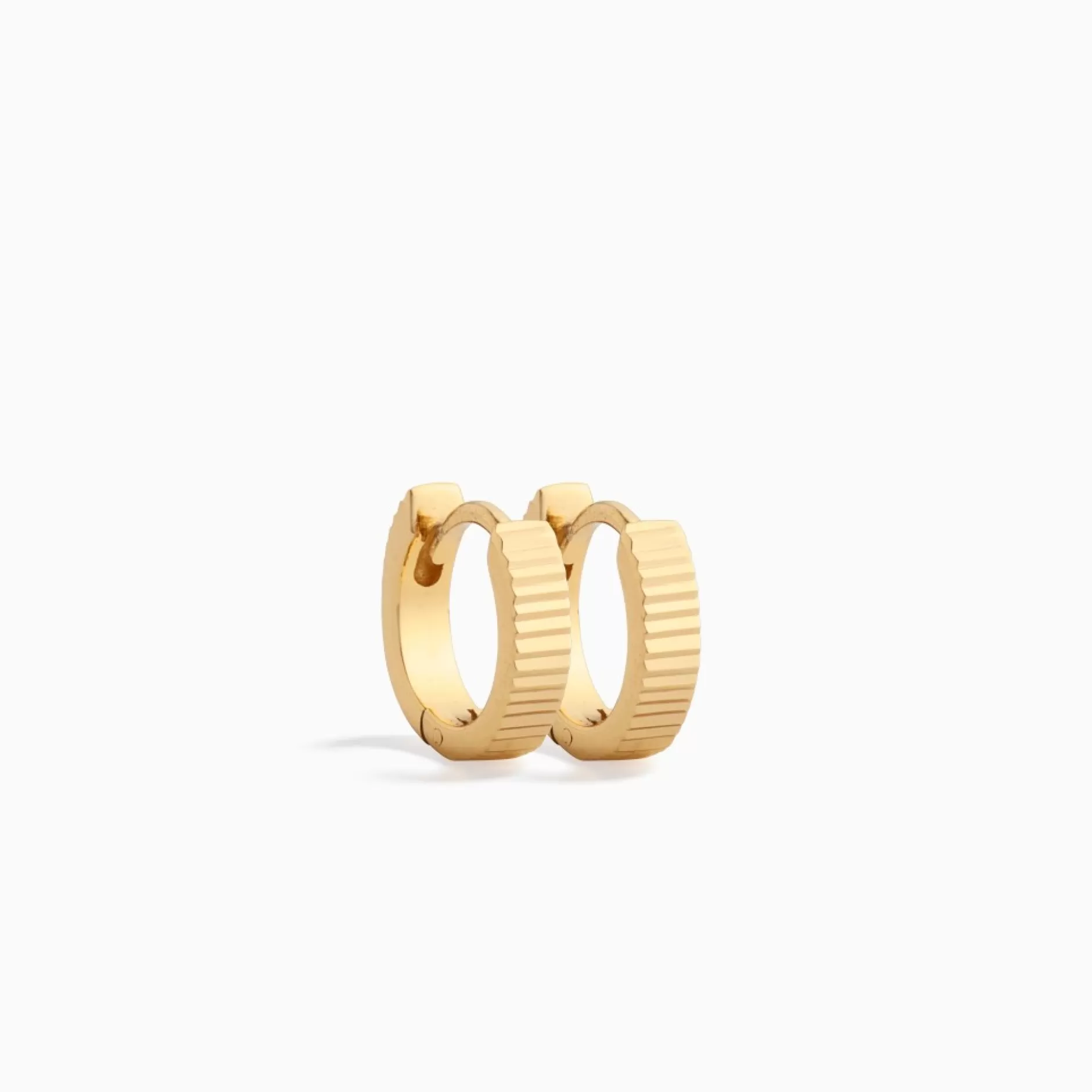 Eline Rosina Oorbellen^Hailey Huggie Gold Plated Sterling Zilver