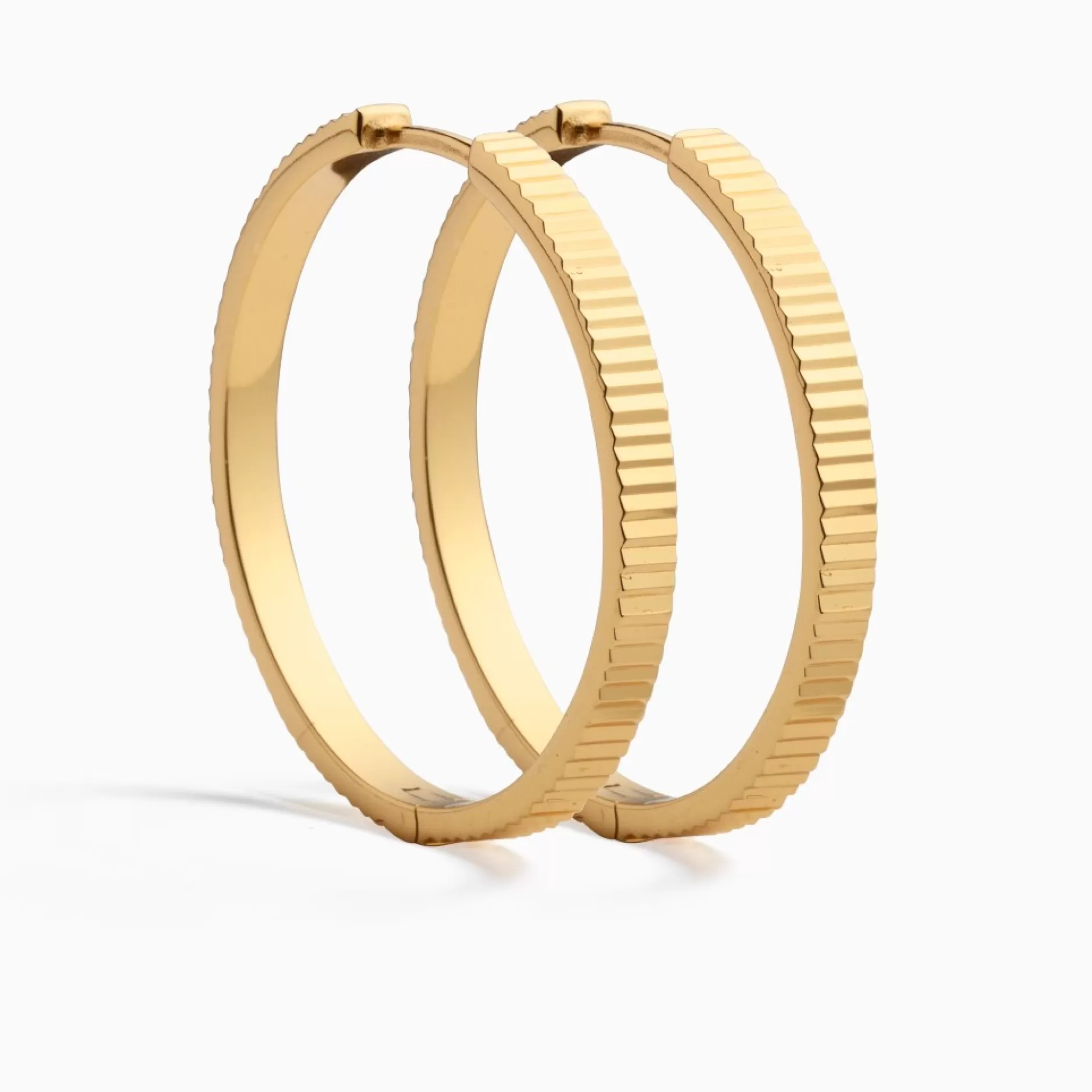 Eline Rosina Oorbellen^Hailey Statement Hoops Gold Plated Sterling Zilver