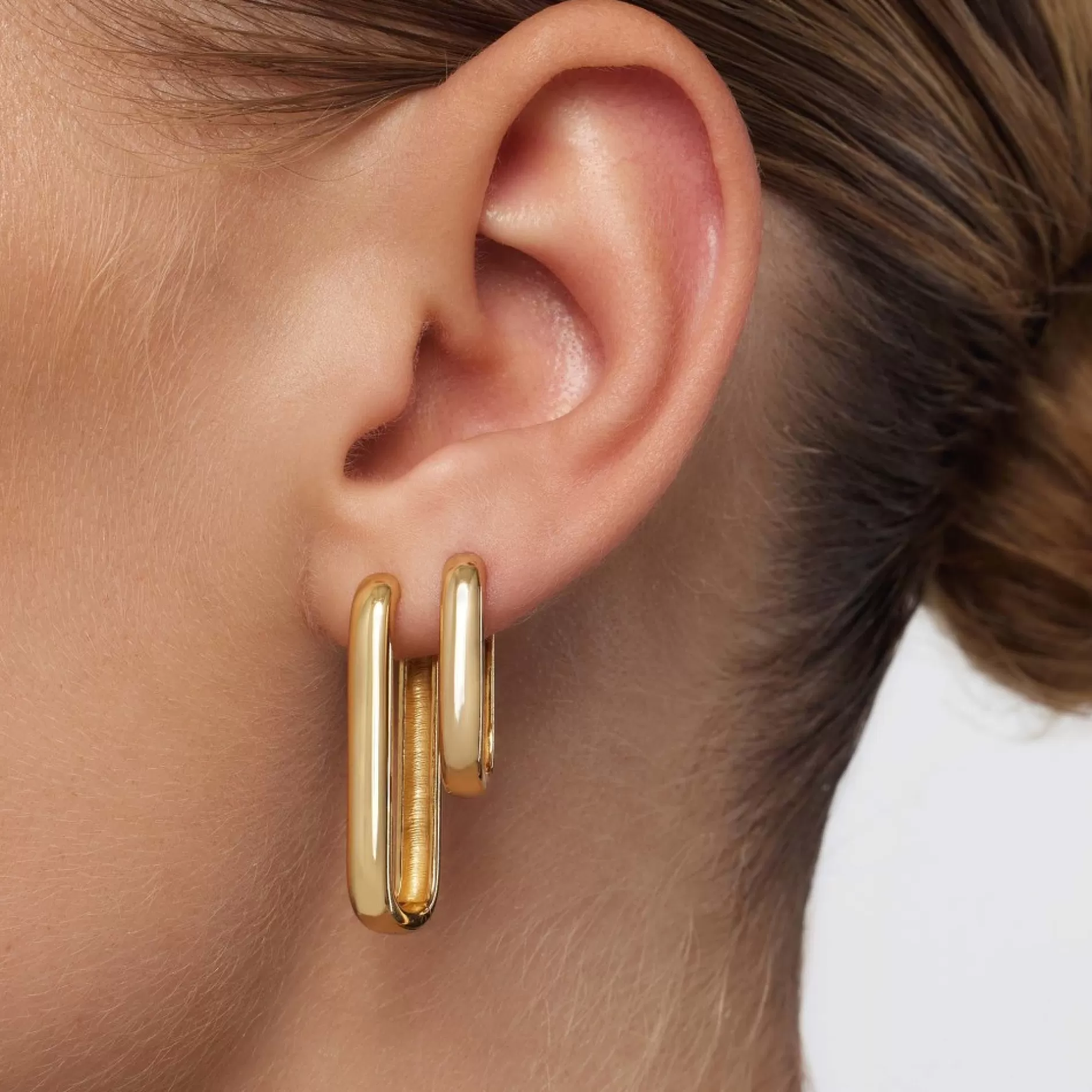 Eline Rosina Oorbellen^Icon Hoops Gold Plated Sterling Zilver