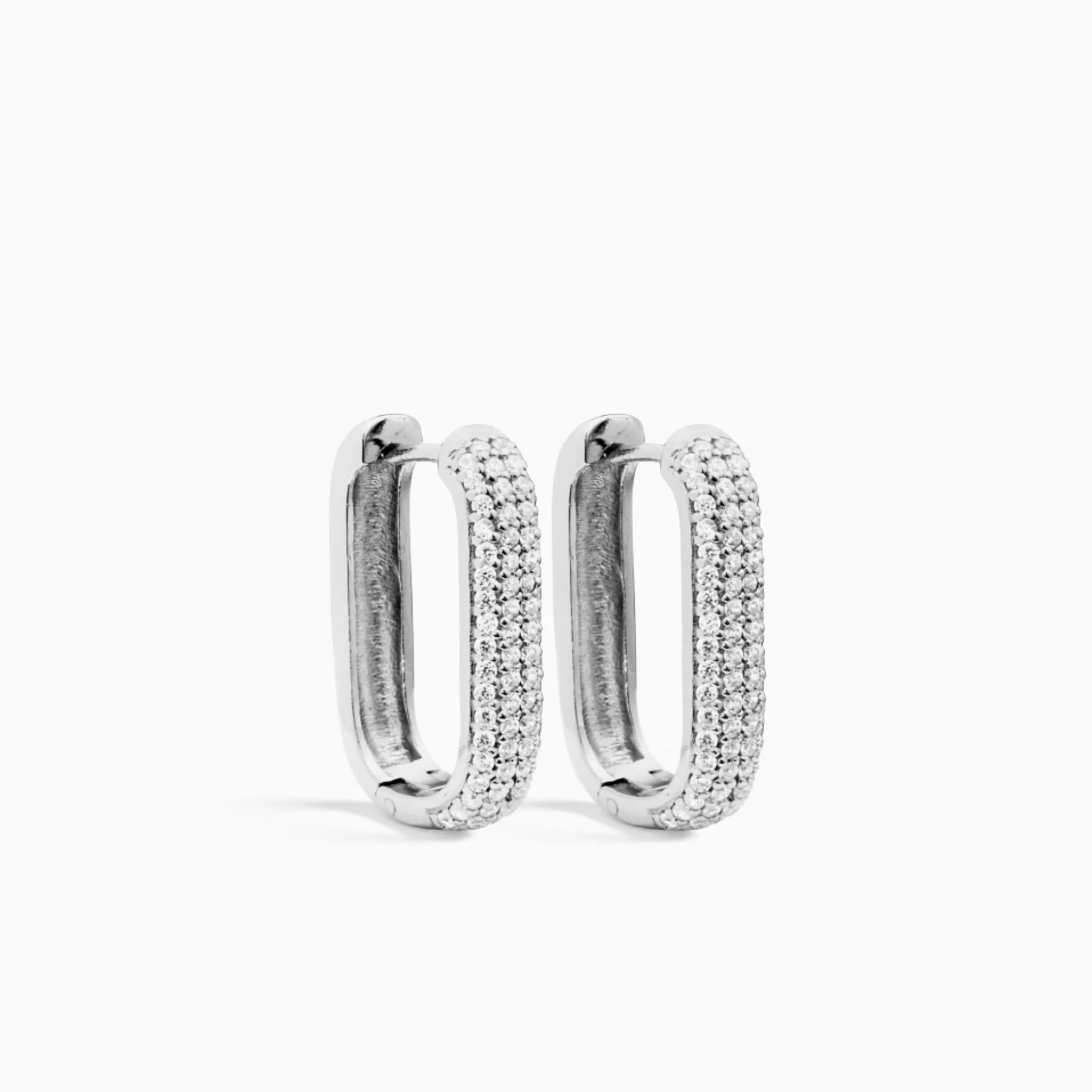 Eline Rosina Oorbellen^Icon Pave Hoops Sterling Zilver