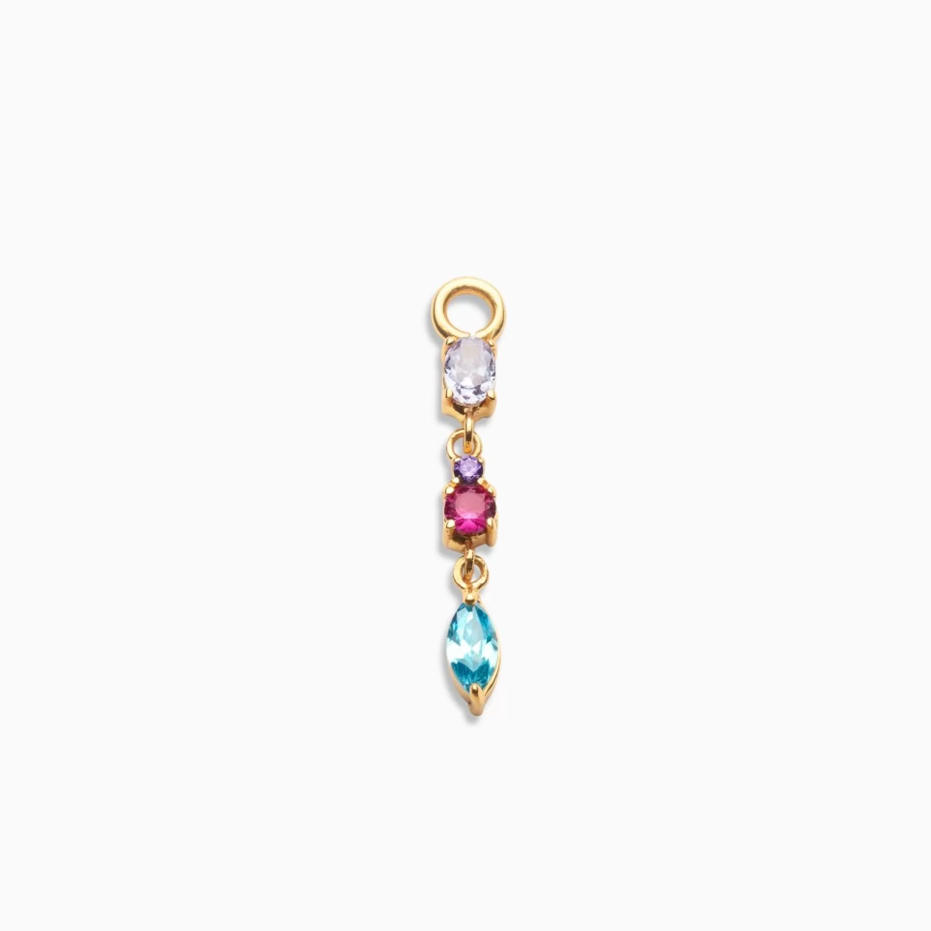 Eline Rosina Oorbellen^Isla Dangle Gold Plated Sterling Zilver