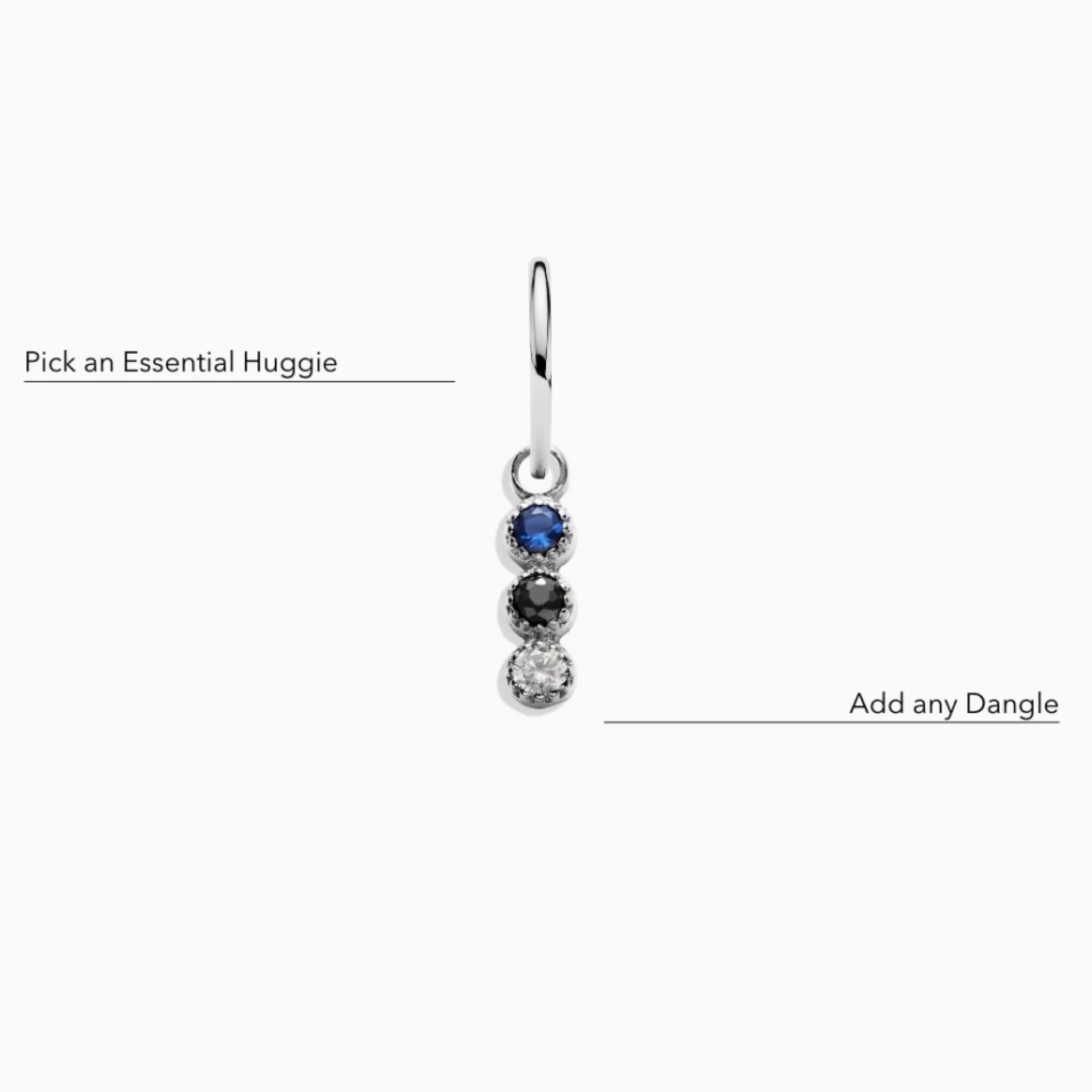 Eline Rosina Oorbellen^Luna Dangle Sterling Zilver