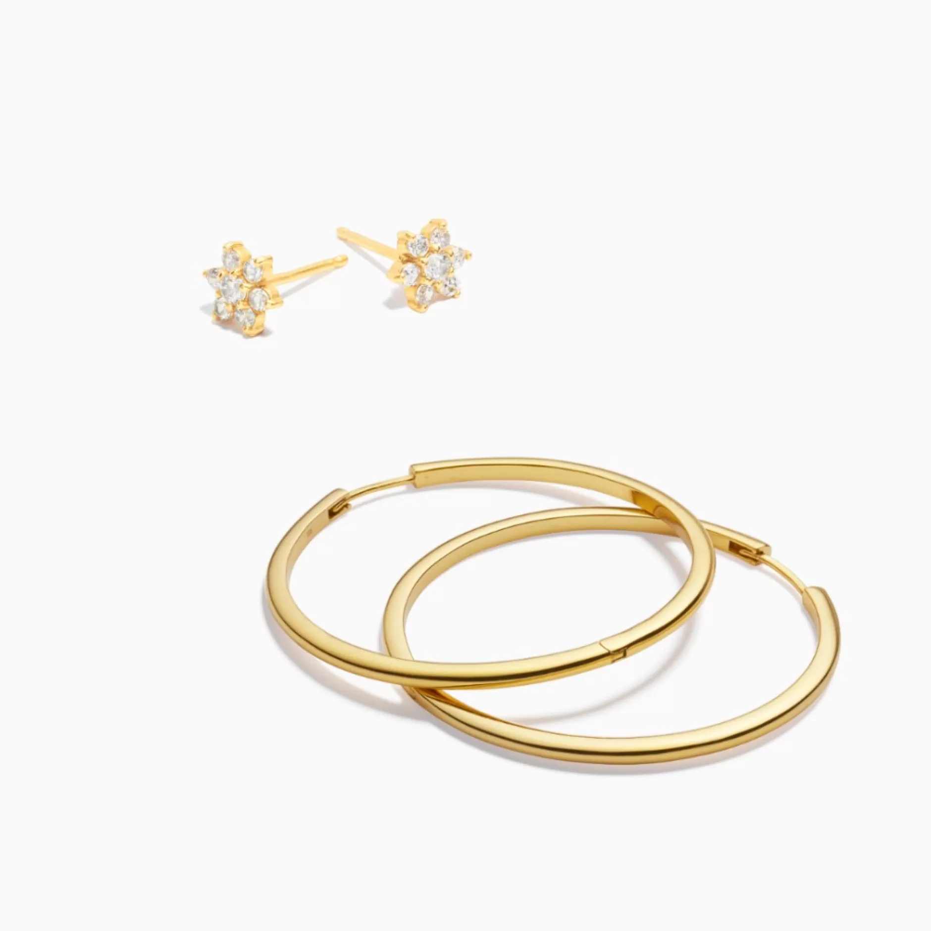 Eline Rosina Oorbellen^Maxi Set Gold Plated Sterling Zilver