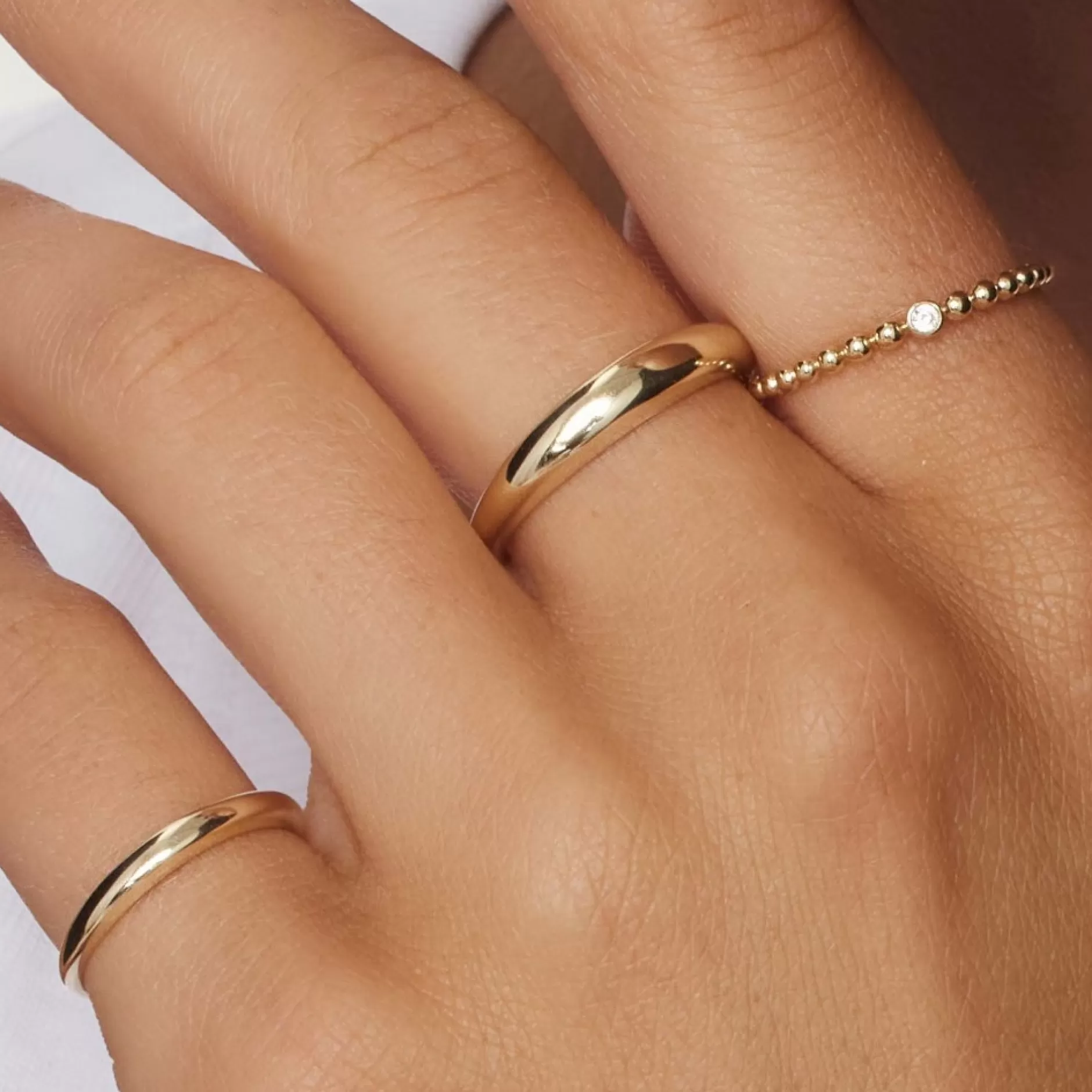 Eline Rosina Ringen^Midi Dome Ring 14K Yellow Gold