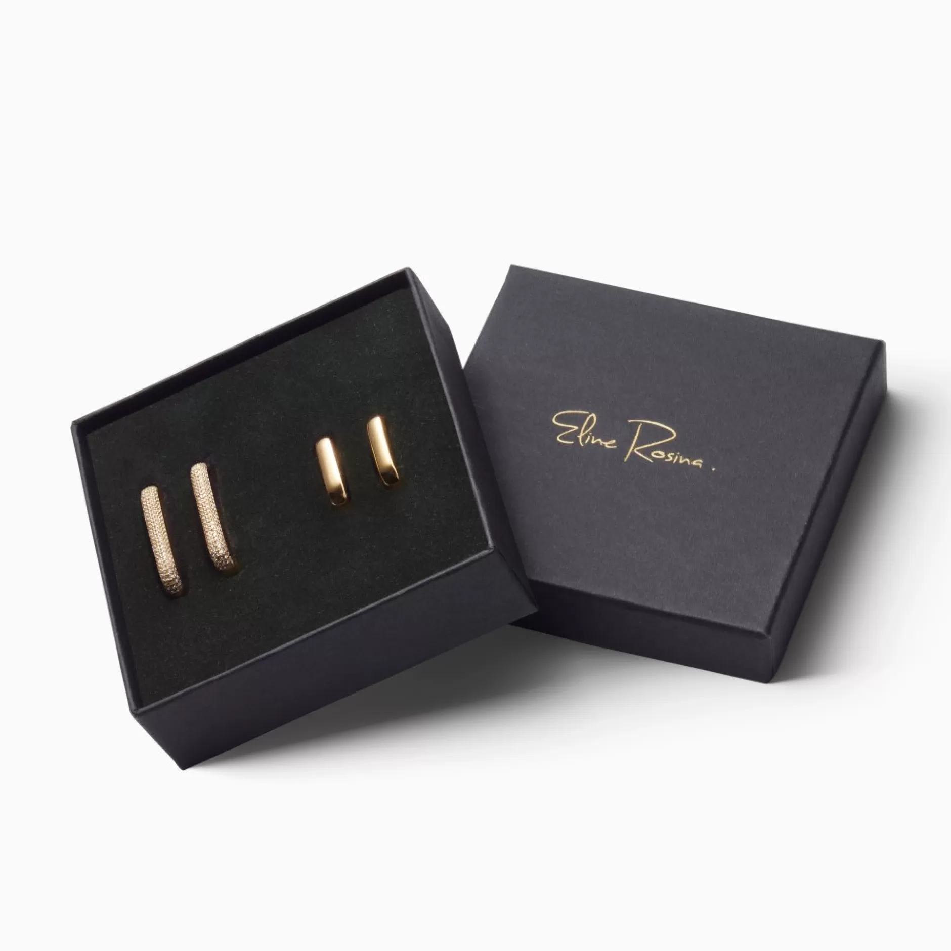 Eline Rosina Oorbellen^Most Loved Gift Box Gold Plated Sterling Zilver