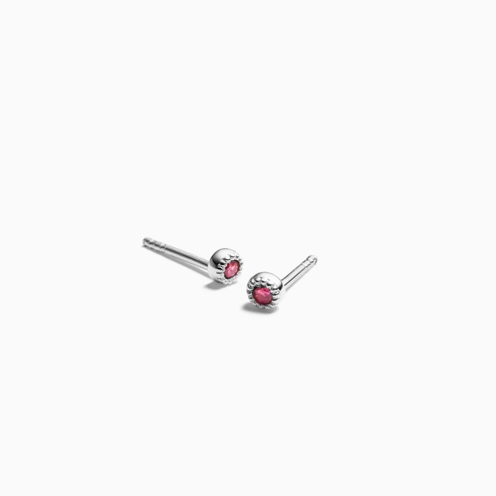 Eline Rosina Oorbellen^Ruby Studs Sterling Zilver