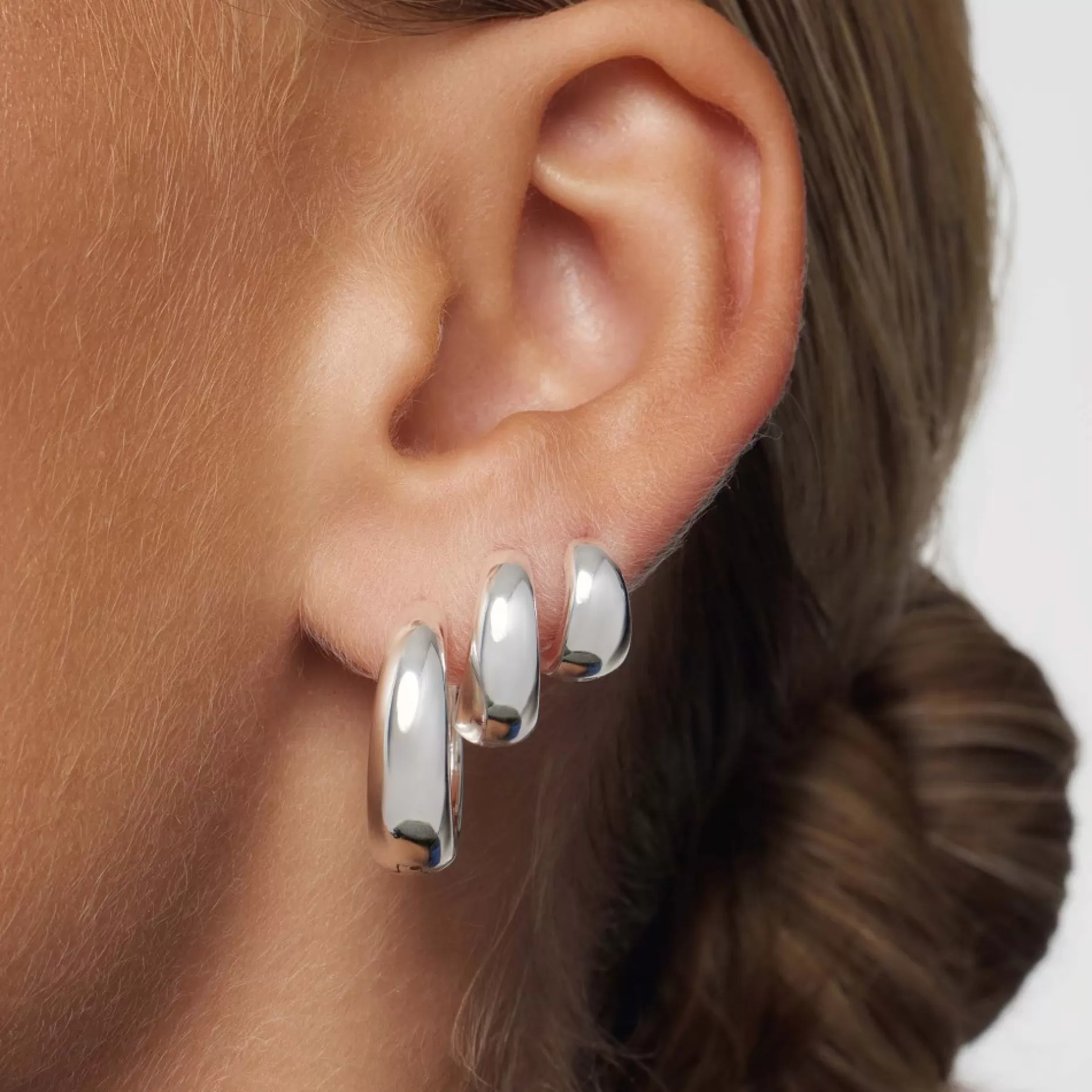 Eline Rosina Oorbellen^Rue Statement Hoops Sterling Zilver