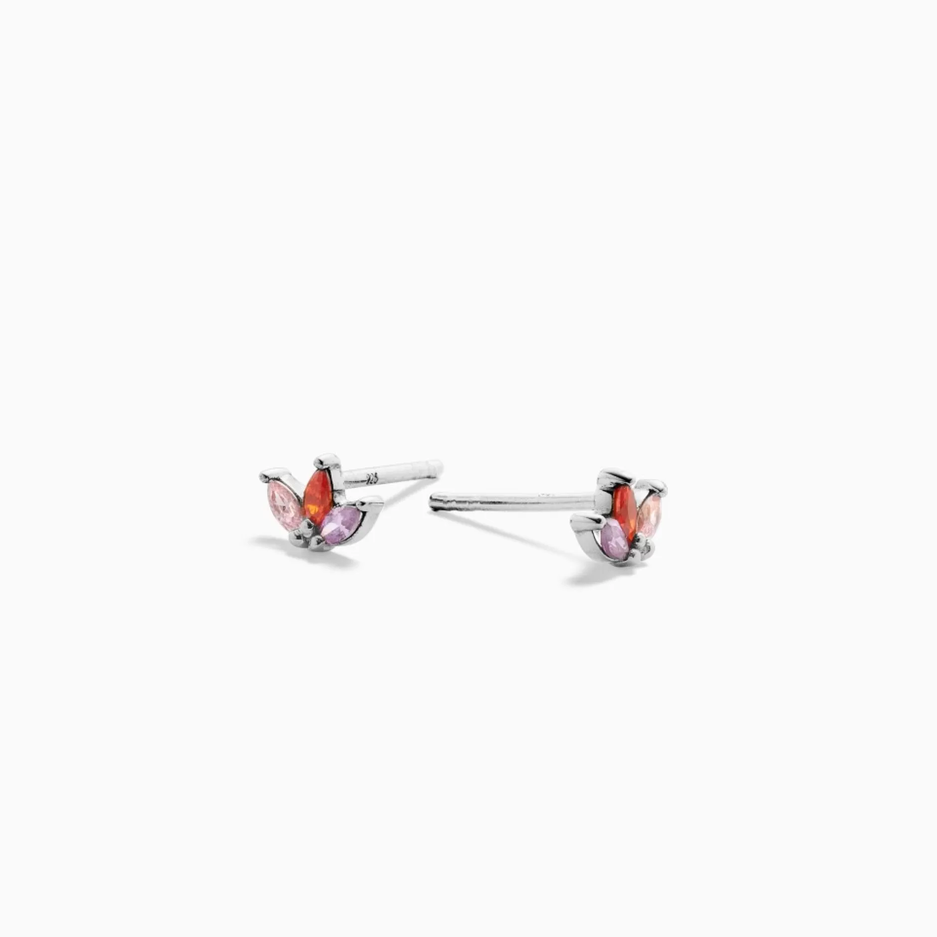 Eline Rosina Oorbellen^Tricolor Studs Sterling Zilver