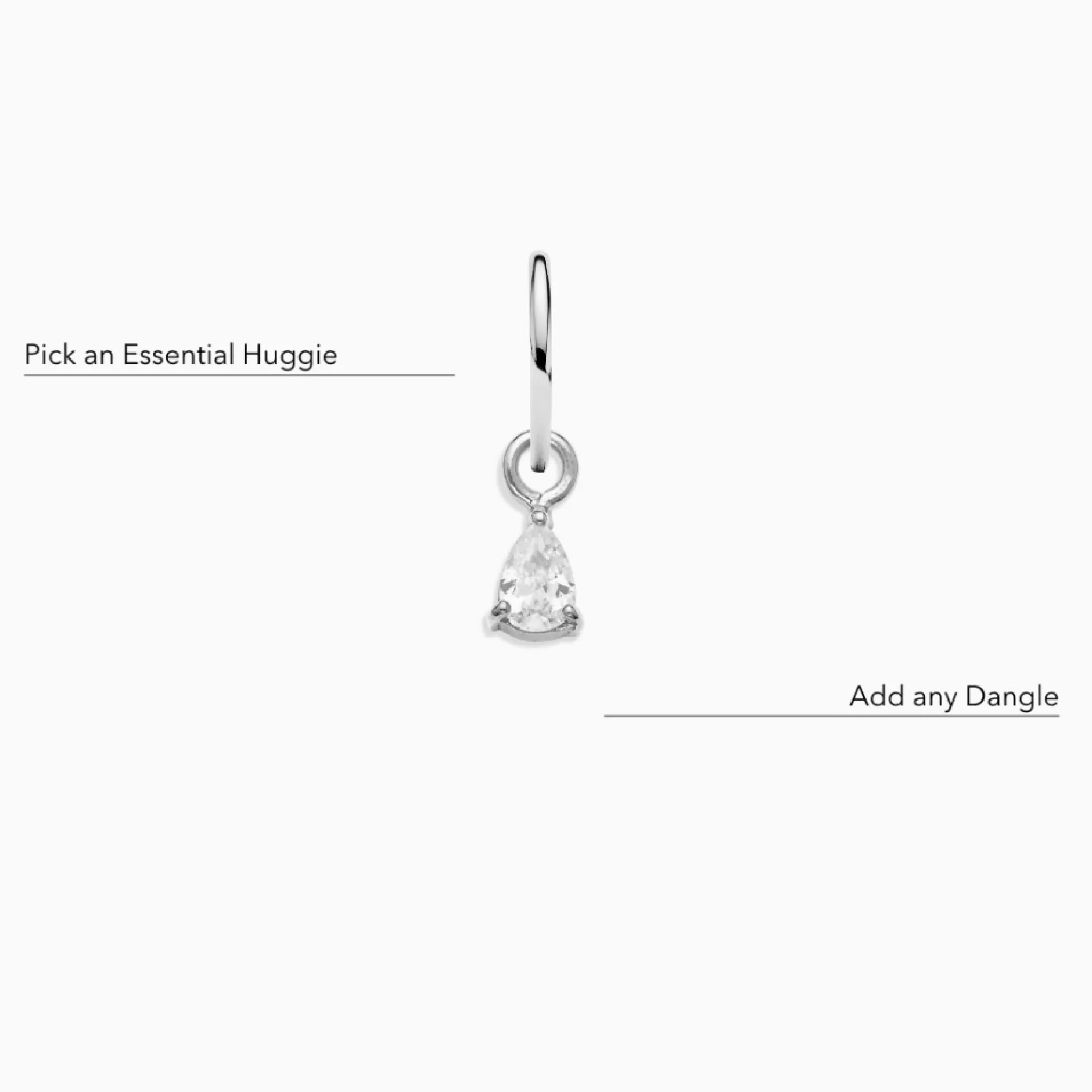 Eline Rosina Oorbellen^White Drop Dangle Sterling Zilver