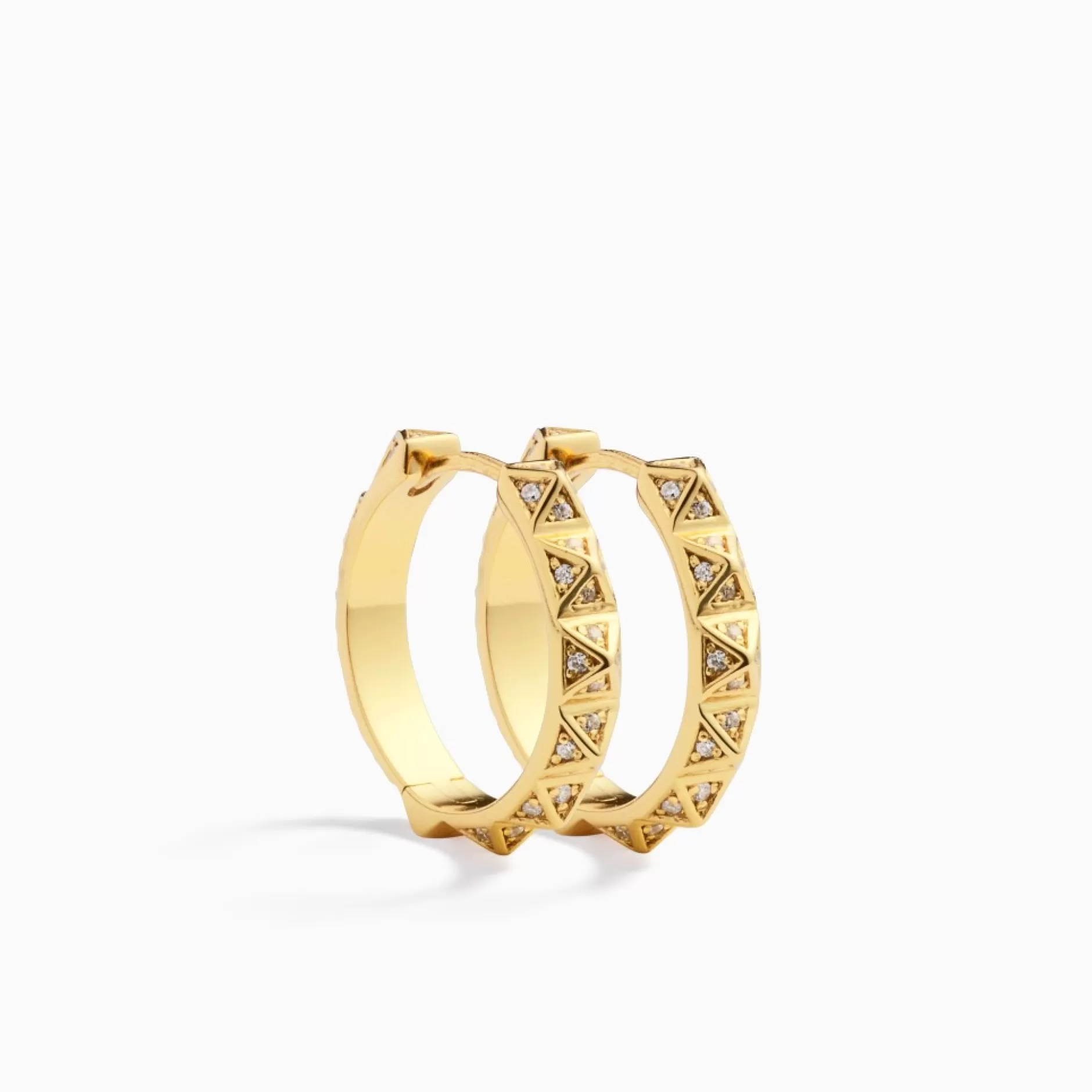 Eline Rosina Oorbellen^Willow Hoops Gold Plated Sterling Zilver