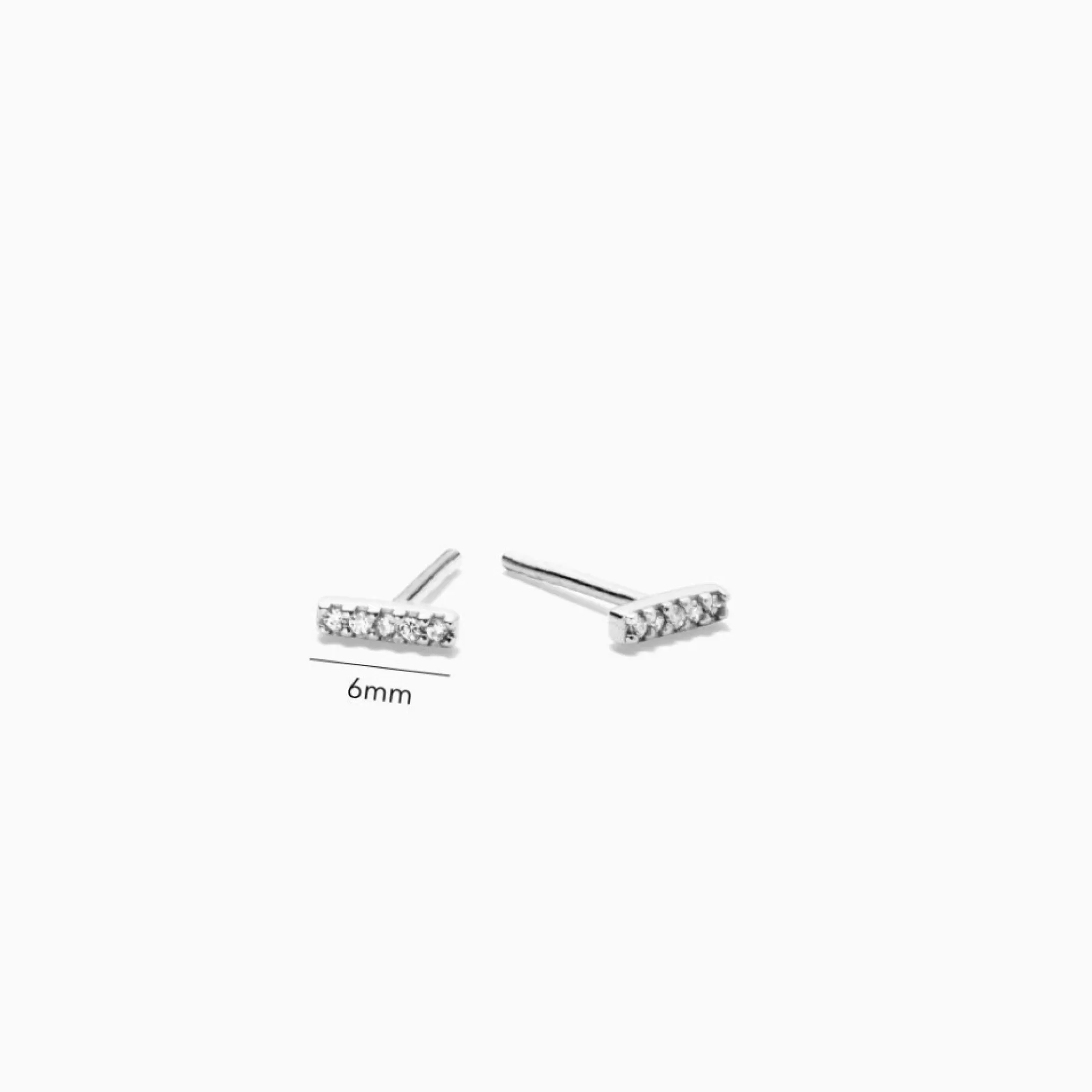 Eline Rosina Oorbellen^Zirconia Bar Studs Sterling Zilver